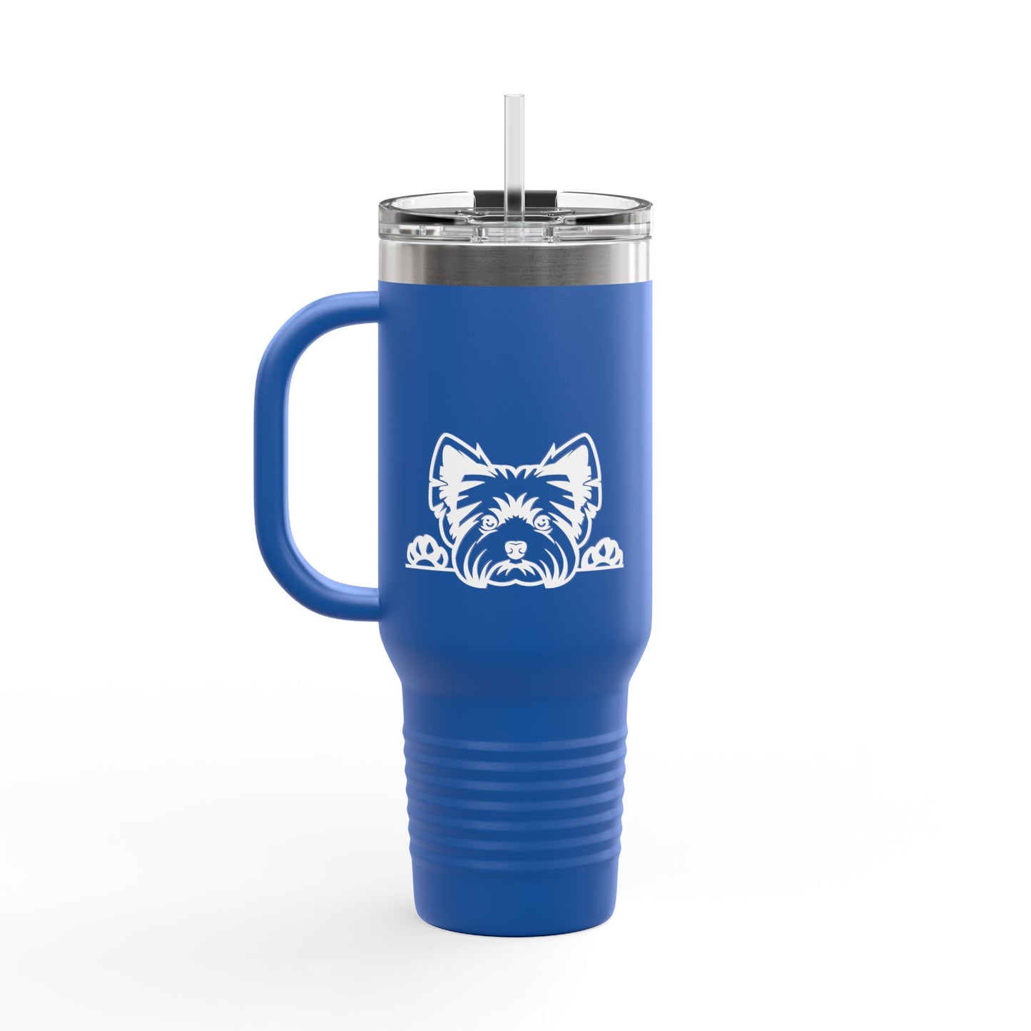 "I Just Want to Drink Coffee and Pet My Dog" Tumbler ~ Yorkshire Terrier