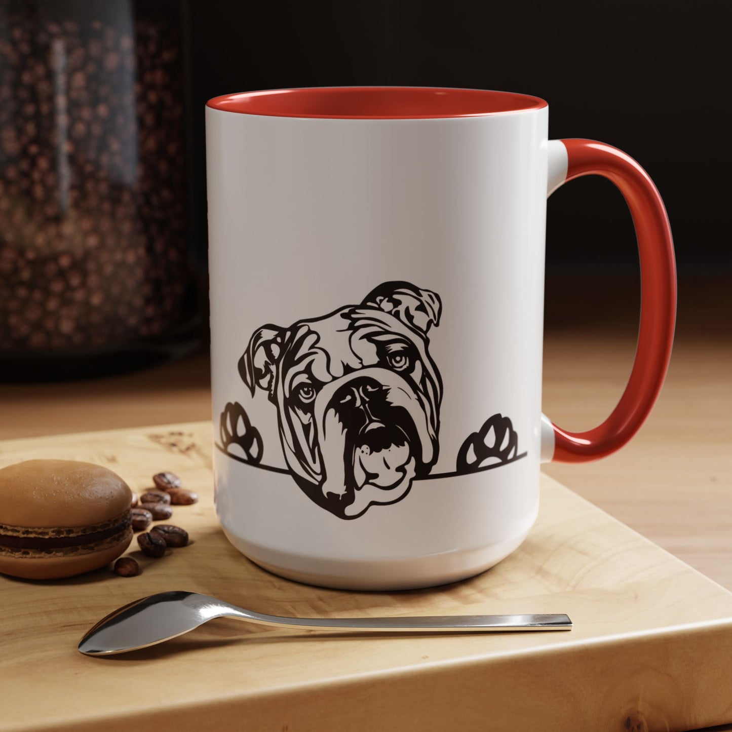 "I Just Want to Drink Coffee and Pet My Dogs" Ceramic Mug ~ English Bulldog