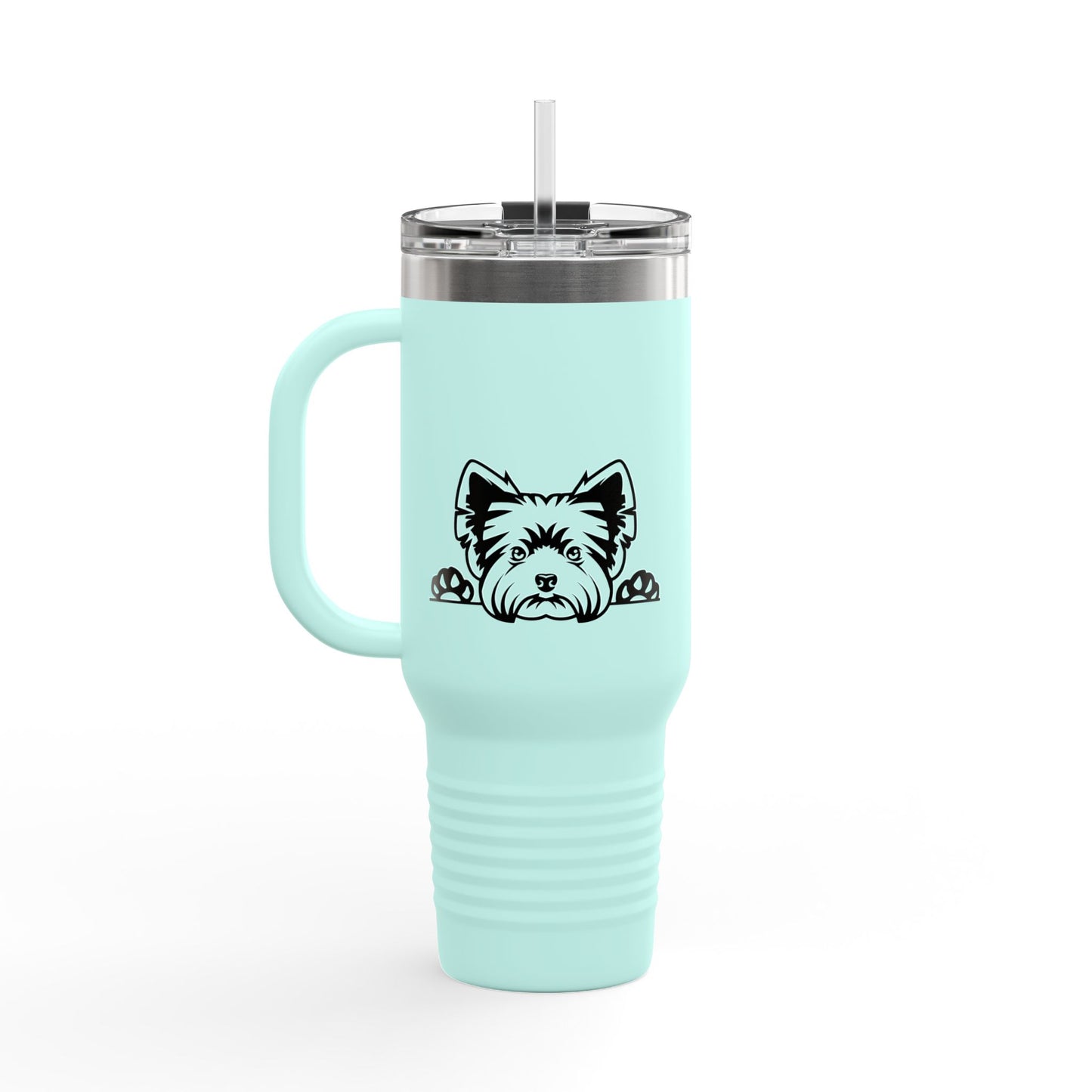 "I Just Want to Drink Coffee and Pet My Dog" Tumbler ~ Yorkshire Terrier