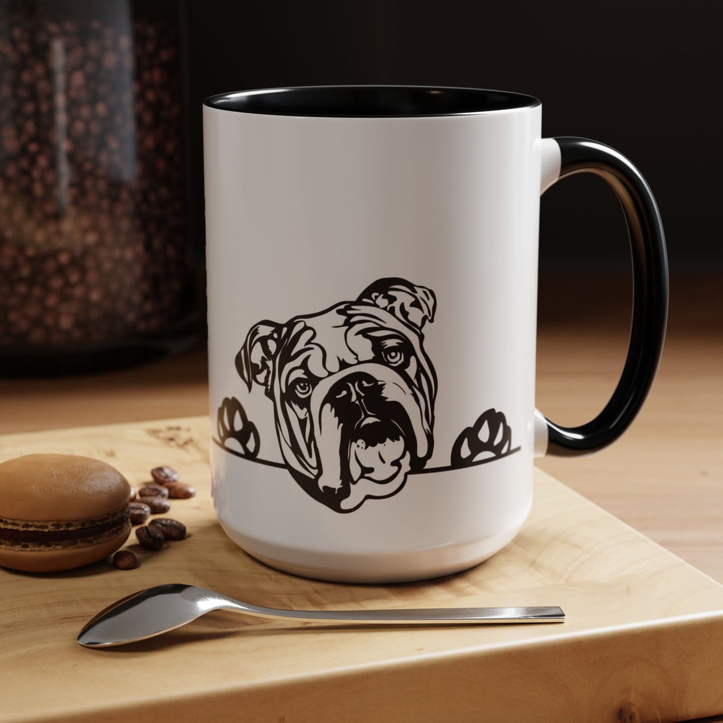 "I Just Want to Drink Coffee and Pet My Dogs" Ceramic Mug ~ English Bulldog