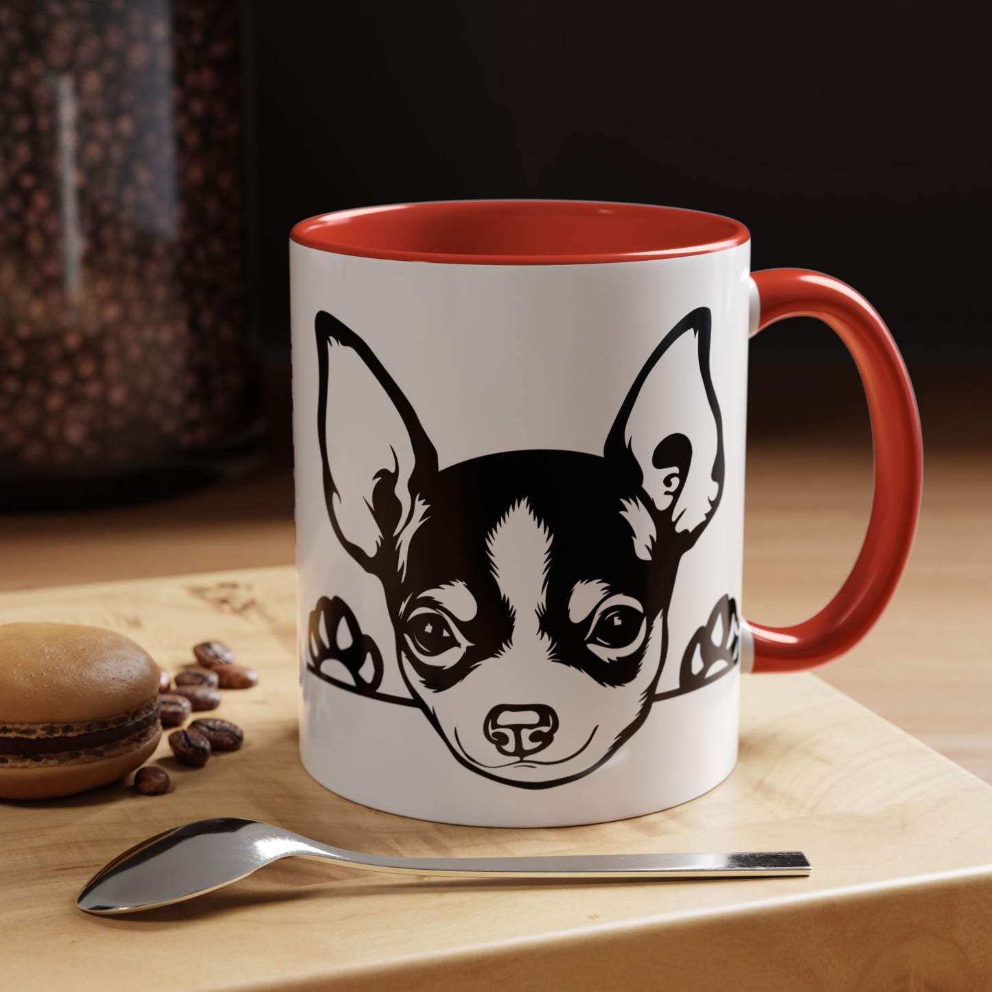 "I Just Want to Drink Coffee and Pet My Dogs" Ceramic Mug ~ Chihuahua