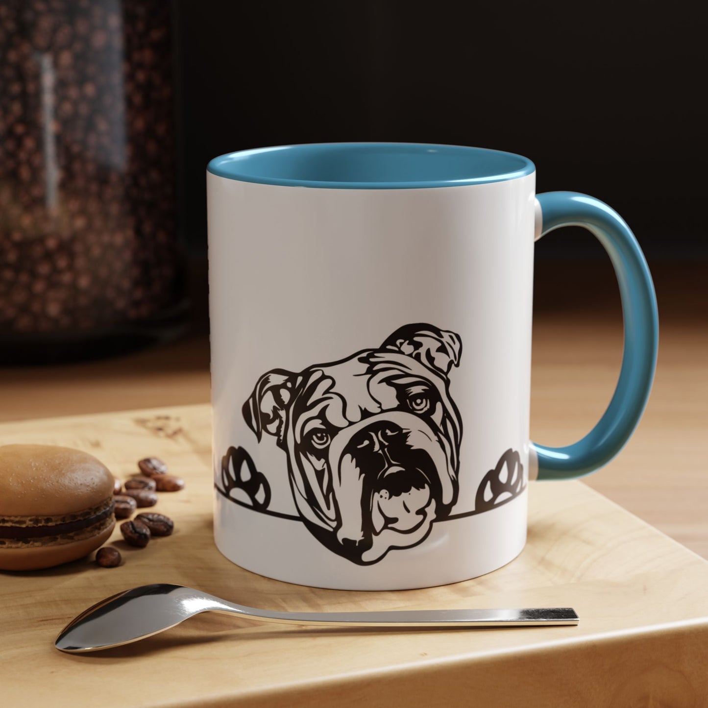 "I Just Want to Drink Coffee and Pet My Dogs" Ceramic Mug ~ English Bulldog