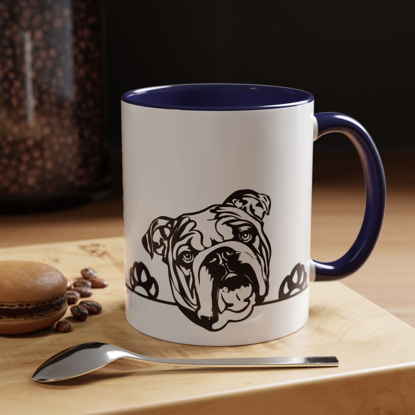 "I Just Want to Drink Coffee and Pet My Dogs" Ceramic Mug ~ English Bulldog
