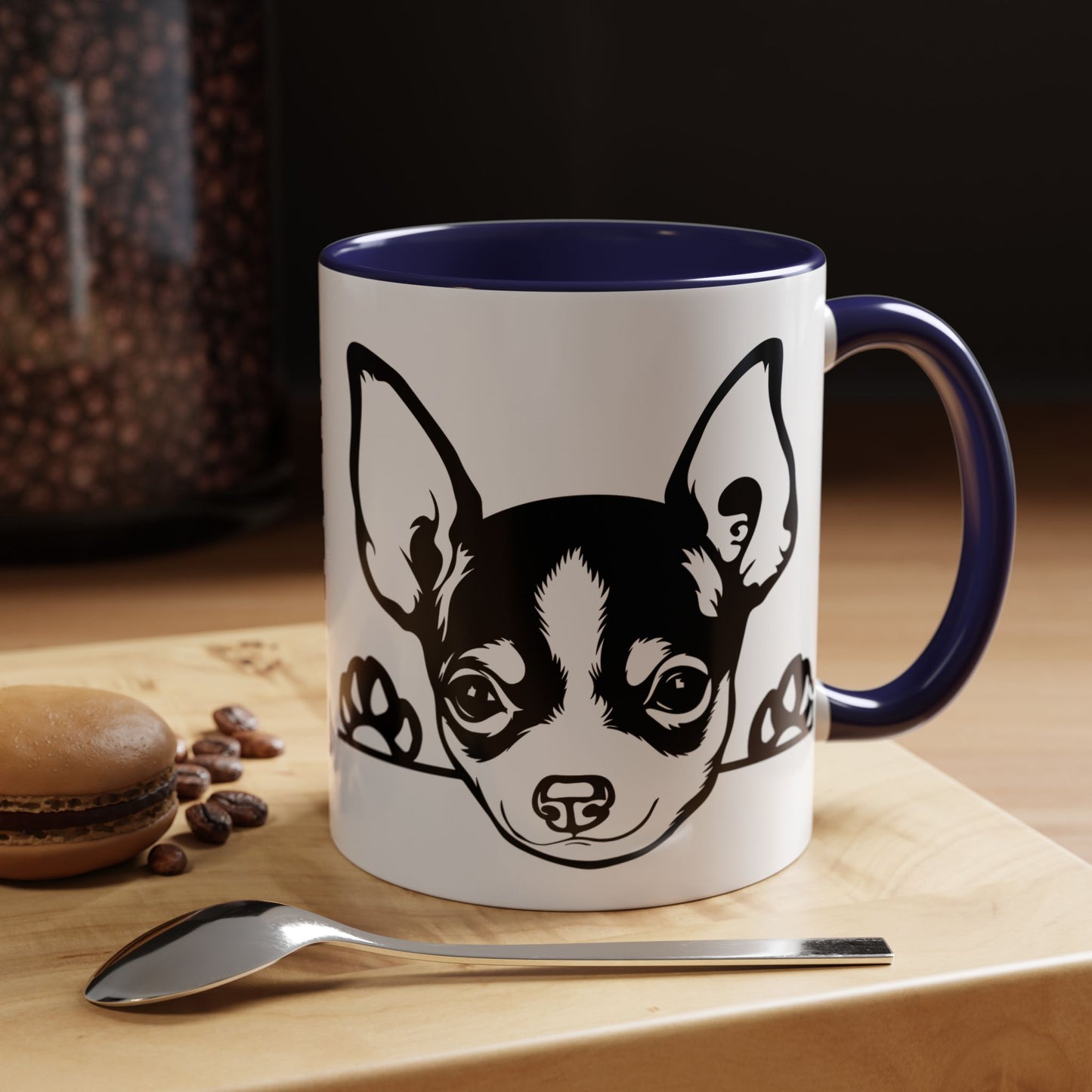 "I Just Want to Drink Coffee and Pet My Dogs" Ceramic Mug ~ Chihuahua
