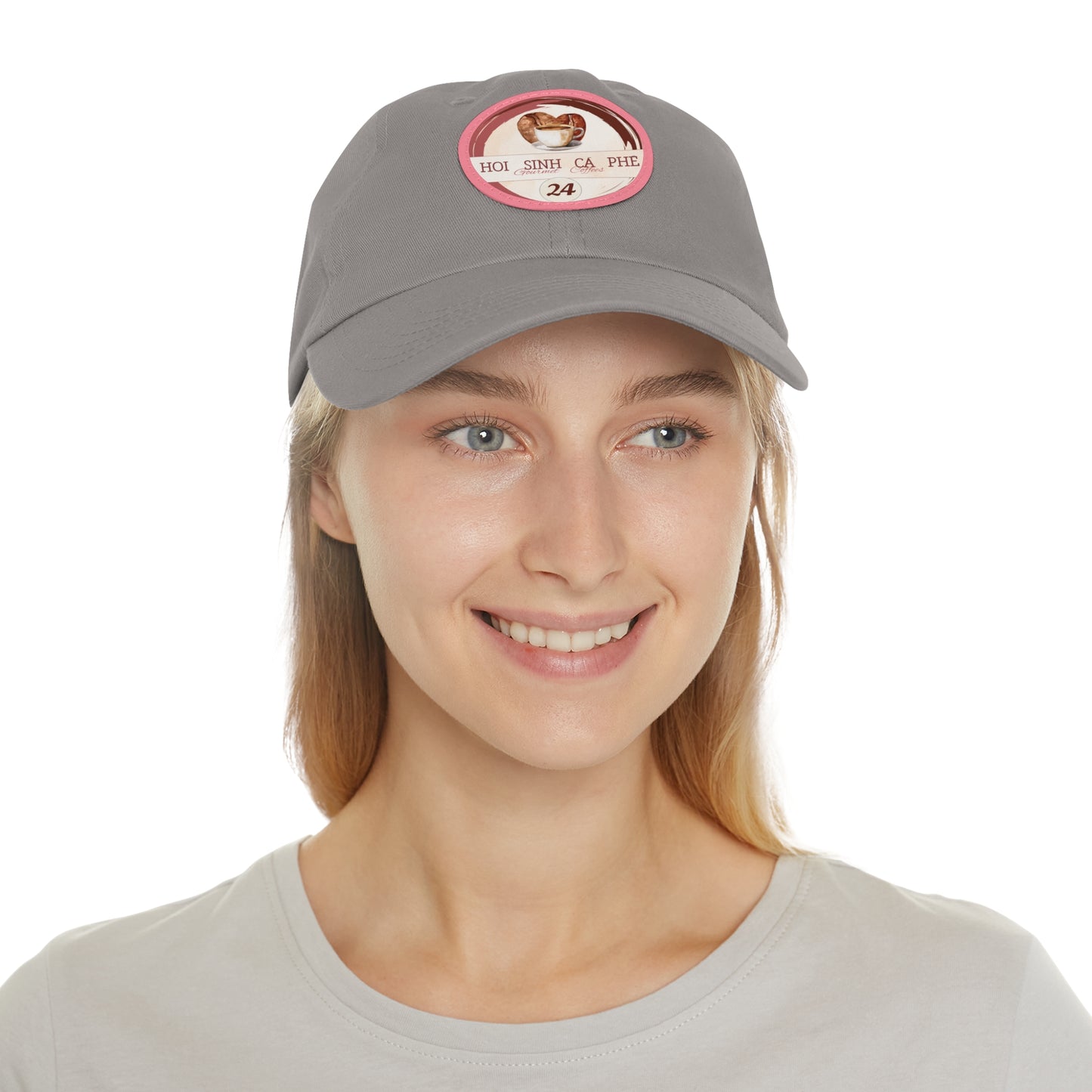 Hat with Leather Patch (Round)