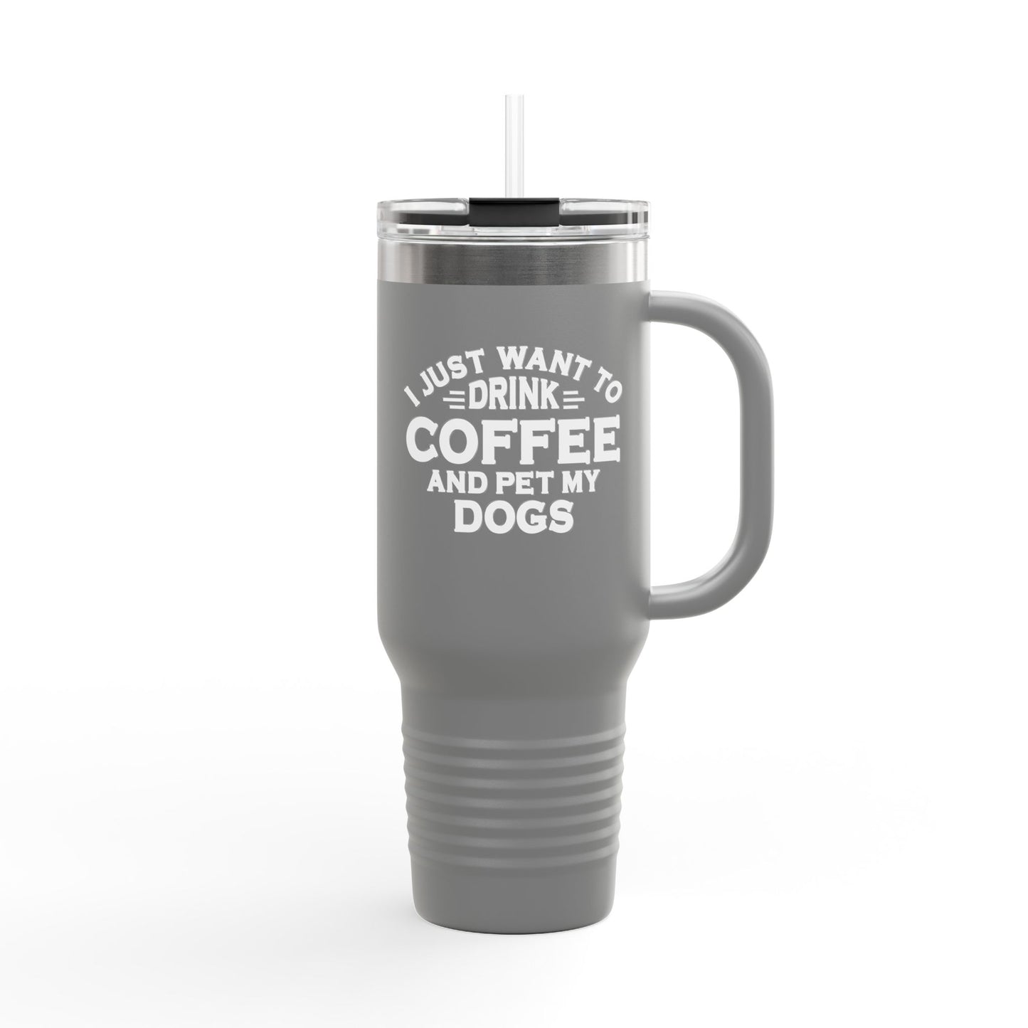 "I Just Want to Drink Coffee and Pet My Dog" Tumbler ~ Yorkshire Terrier