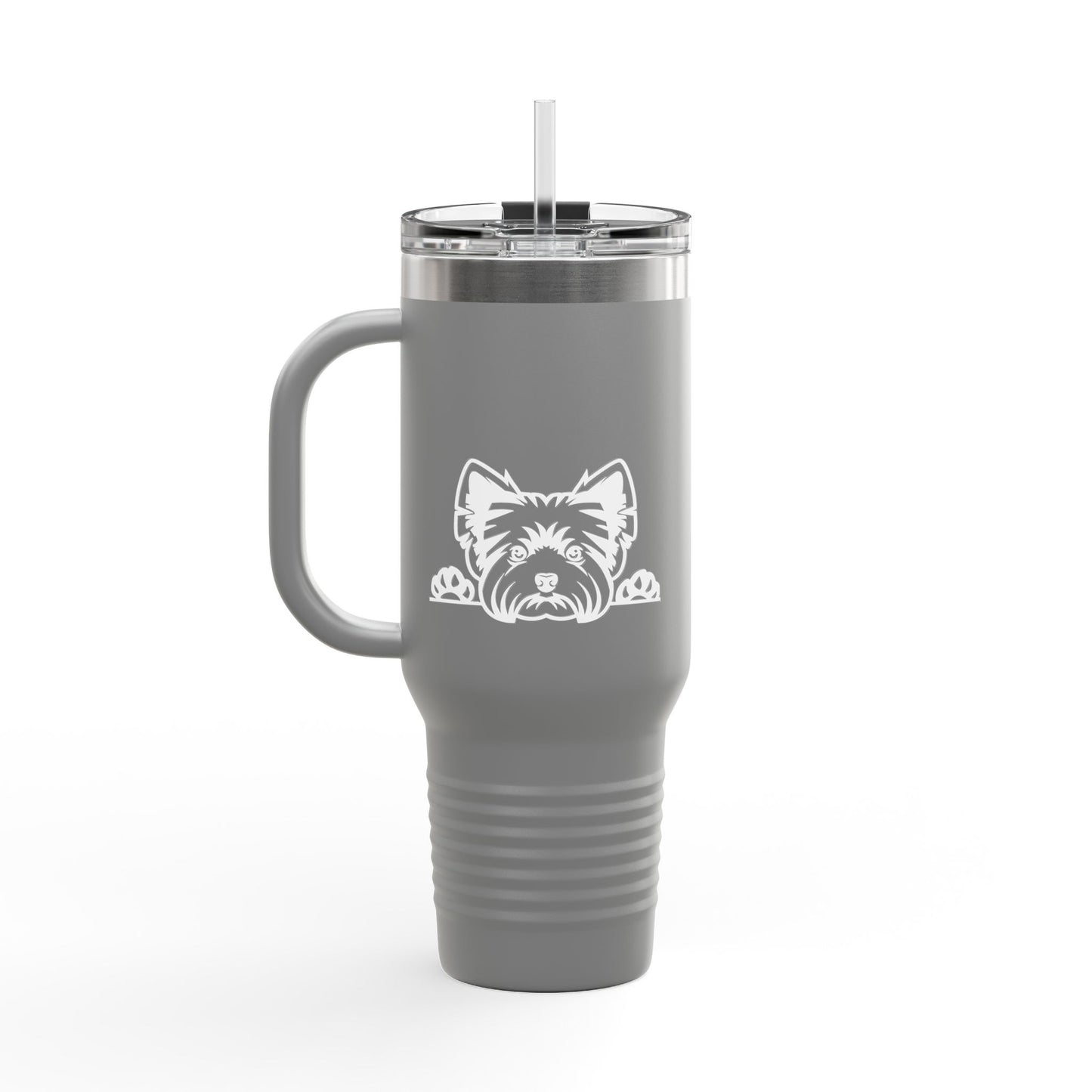 "I Just Want to Drink Coffee and Pet My Dog" Tumbler ~ Yorkshire Terrier
