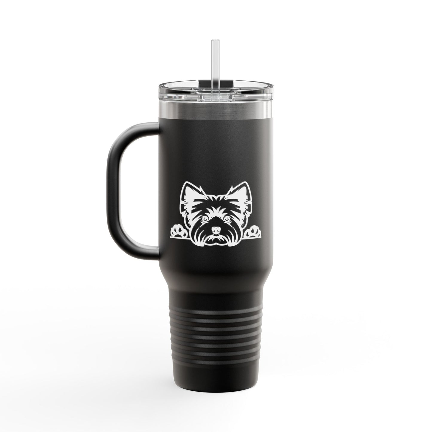 "I Just Want to Drink Coffee and Pet My Dog" Tumbler ~ Yorkshire Terrier