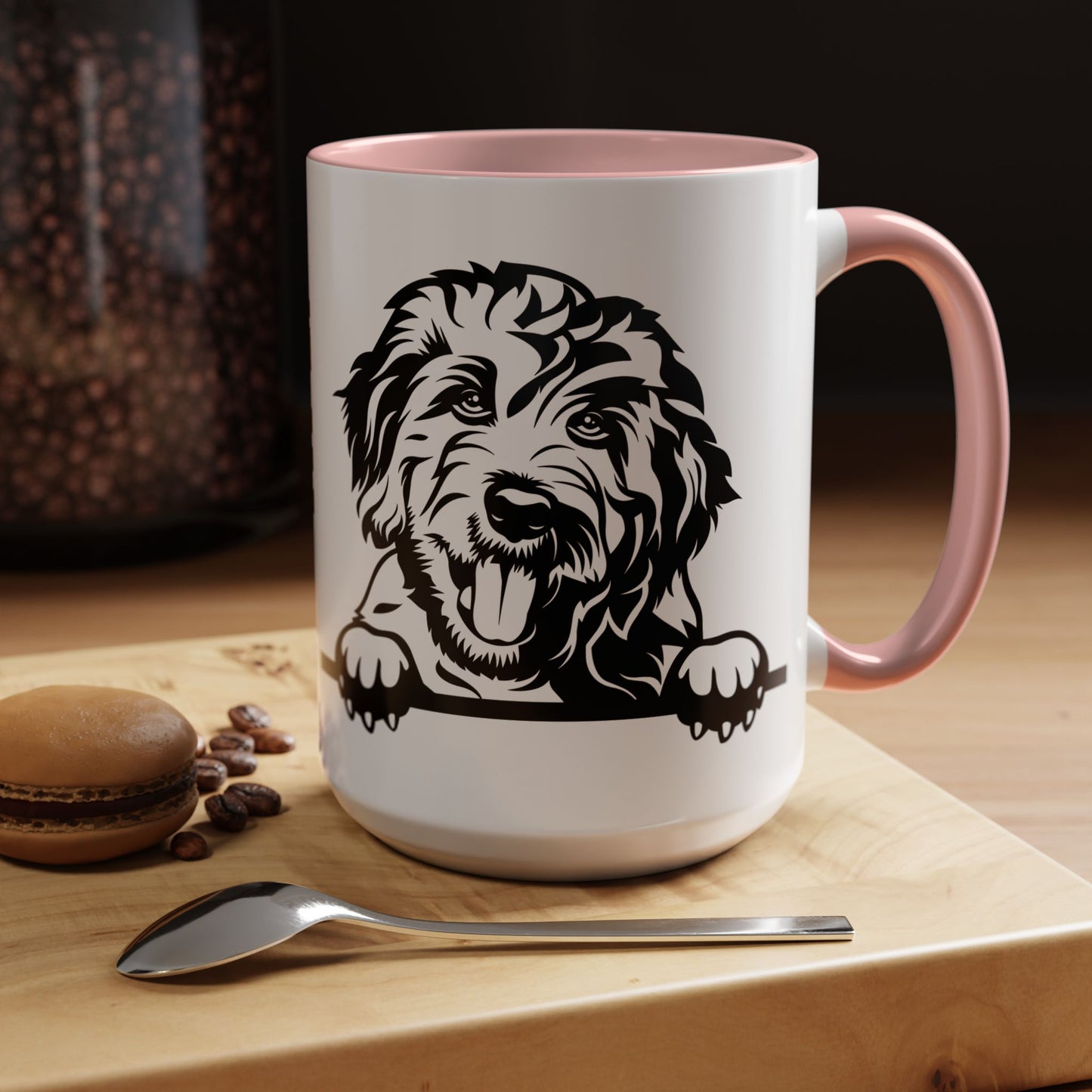 "I Just Want to Drink Coffee and Pet My Dogs" Ceramic Mug ~ Goldendoodle