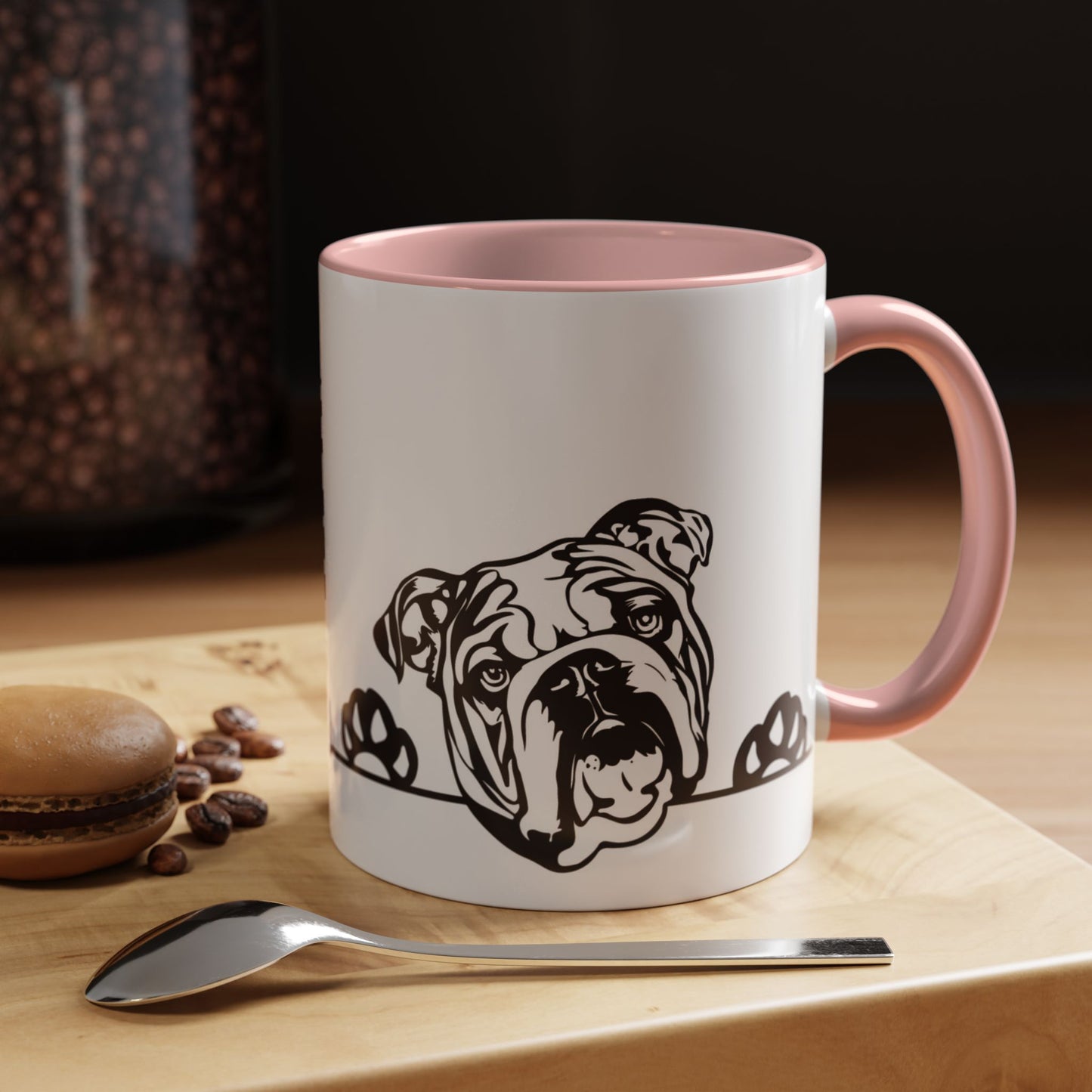 "I Just Want to Drink Coffee and Pet My Dogs" Ceramic Mug ~ English Bulldog