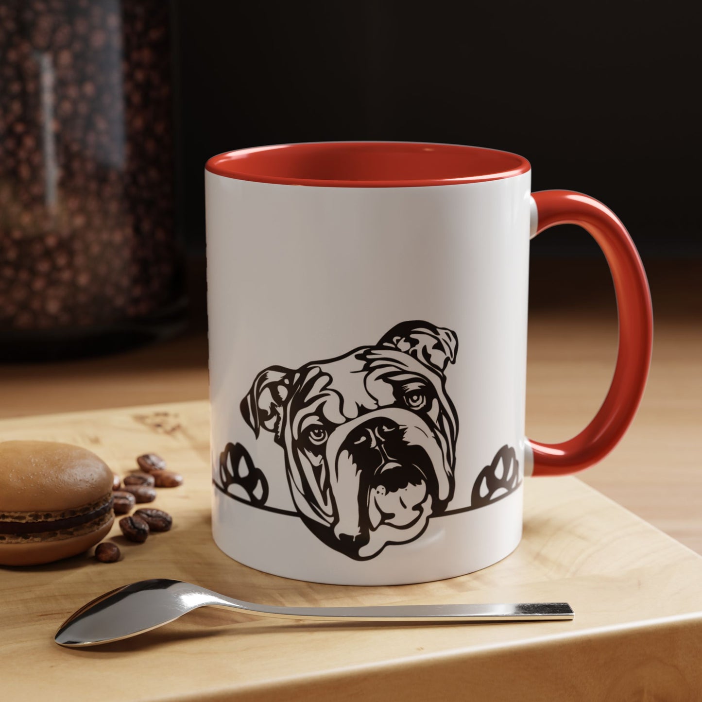 "I Just Want to Drink Coffee and Pet My Dogs" Ceramic Mug ~ English Bulldog