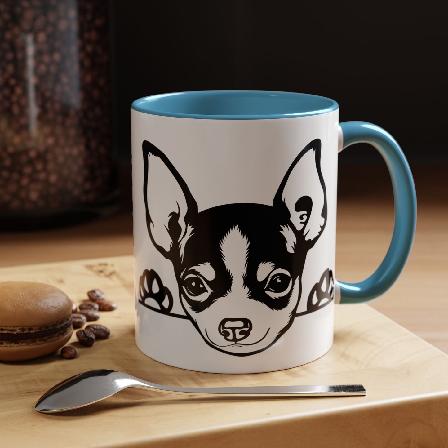 "I Just Want to Drink Coffee and Pet My Dogs" Ceramic Mug ~ Chihuahua