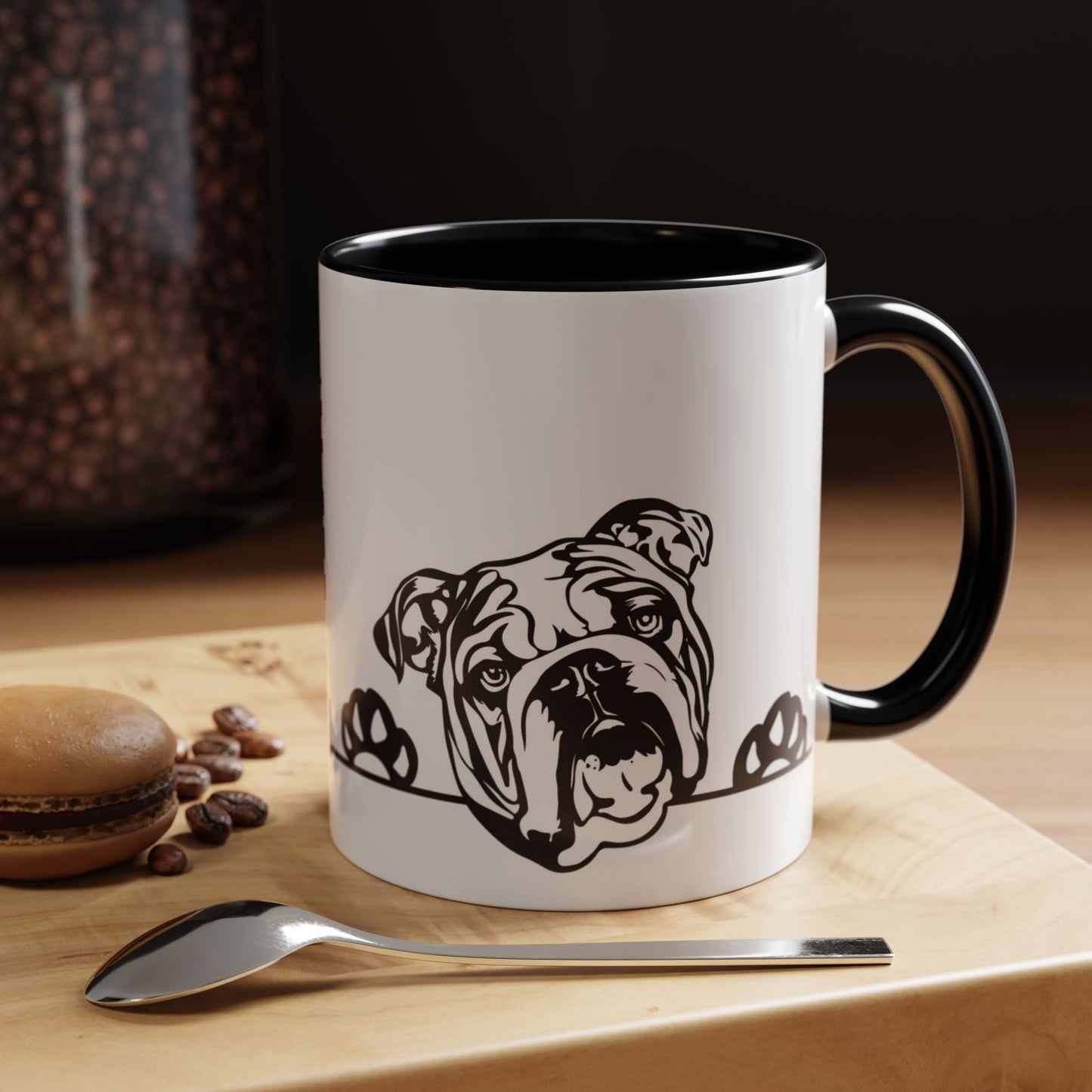 "I Just Want to Drink Coffee and Pet My Dogs" Ceramic Mug ~ English Bulldog