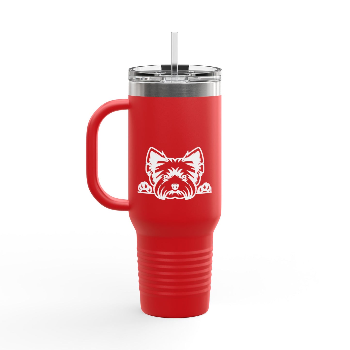 "I Just Want to Drink Coffee and Pet My Dog" Tumbler ~ Yorkshire Terrier