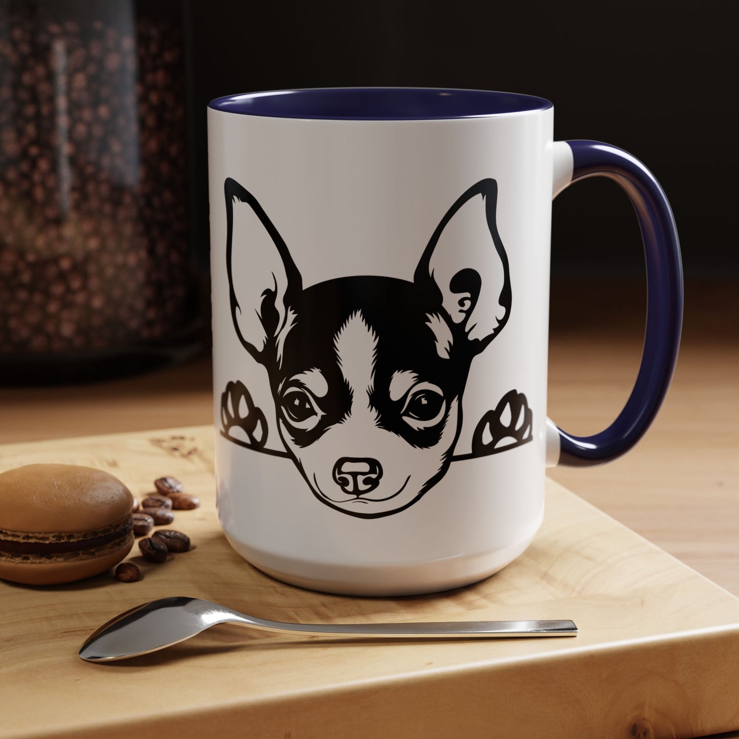 "I Just Want to Drink Coffee and Pet My Dogs" Ceramic Mug ~ Chihuahua