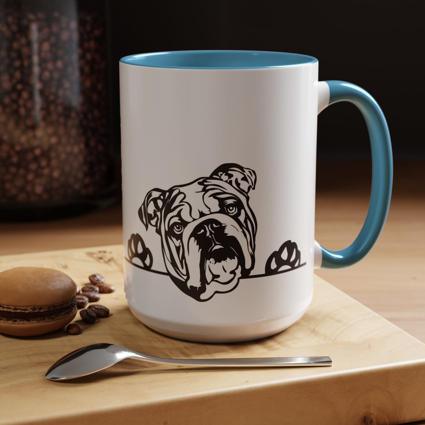 "I Just Want to Drink Coffee and Pet My Dogs" Ceramic Mug ~ English Bulldog