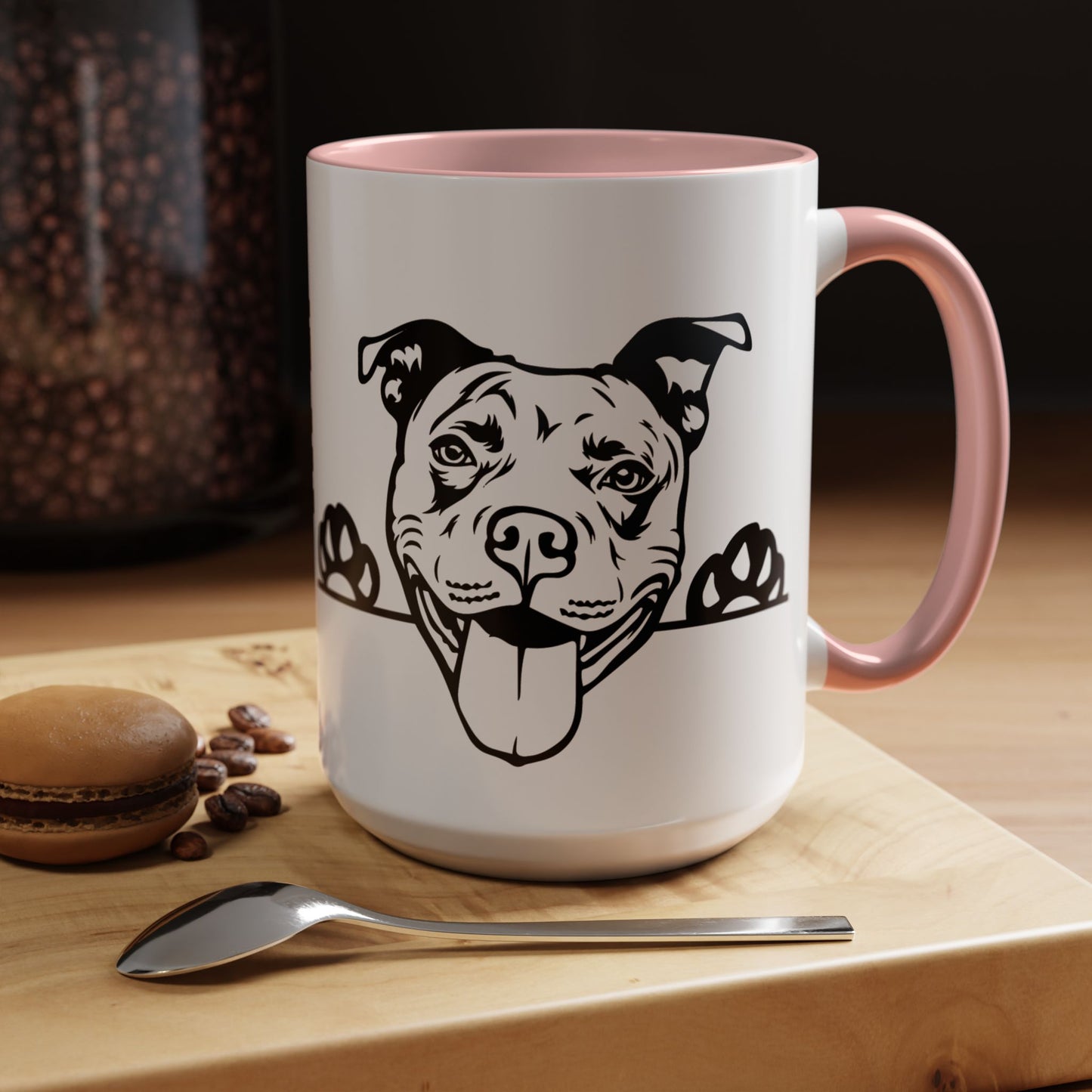 "I Just Want to Drink Coffee and Pet My Dogs" Ceramic Mug ~ Pitt Bull