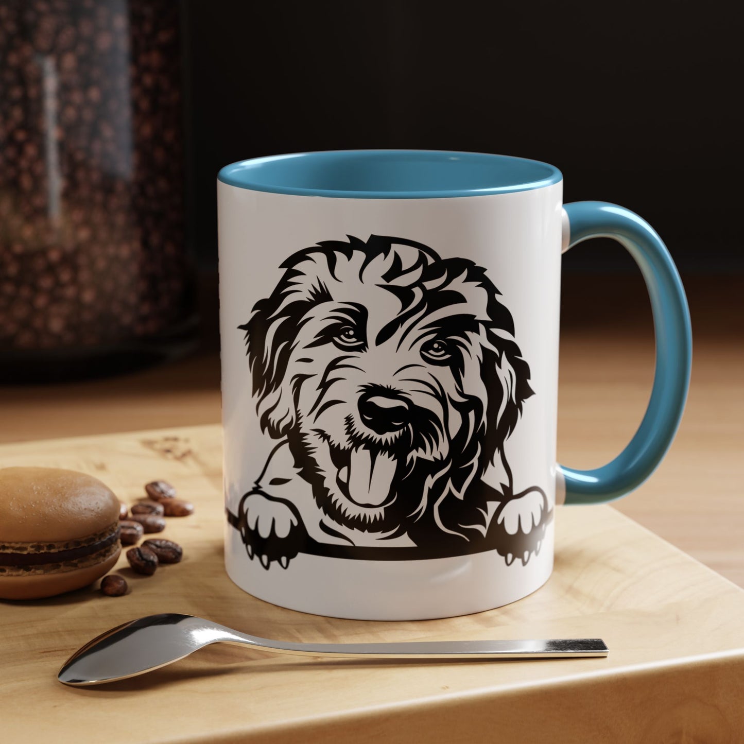 "I Just Want to Drink Coffee and Pet My Dogs" Ceramic Mug ~ Goldendoodle