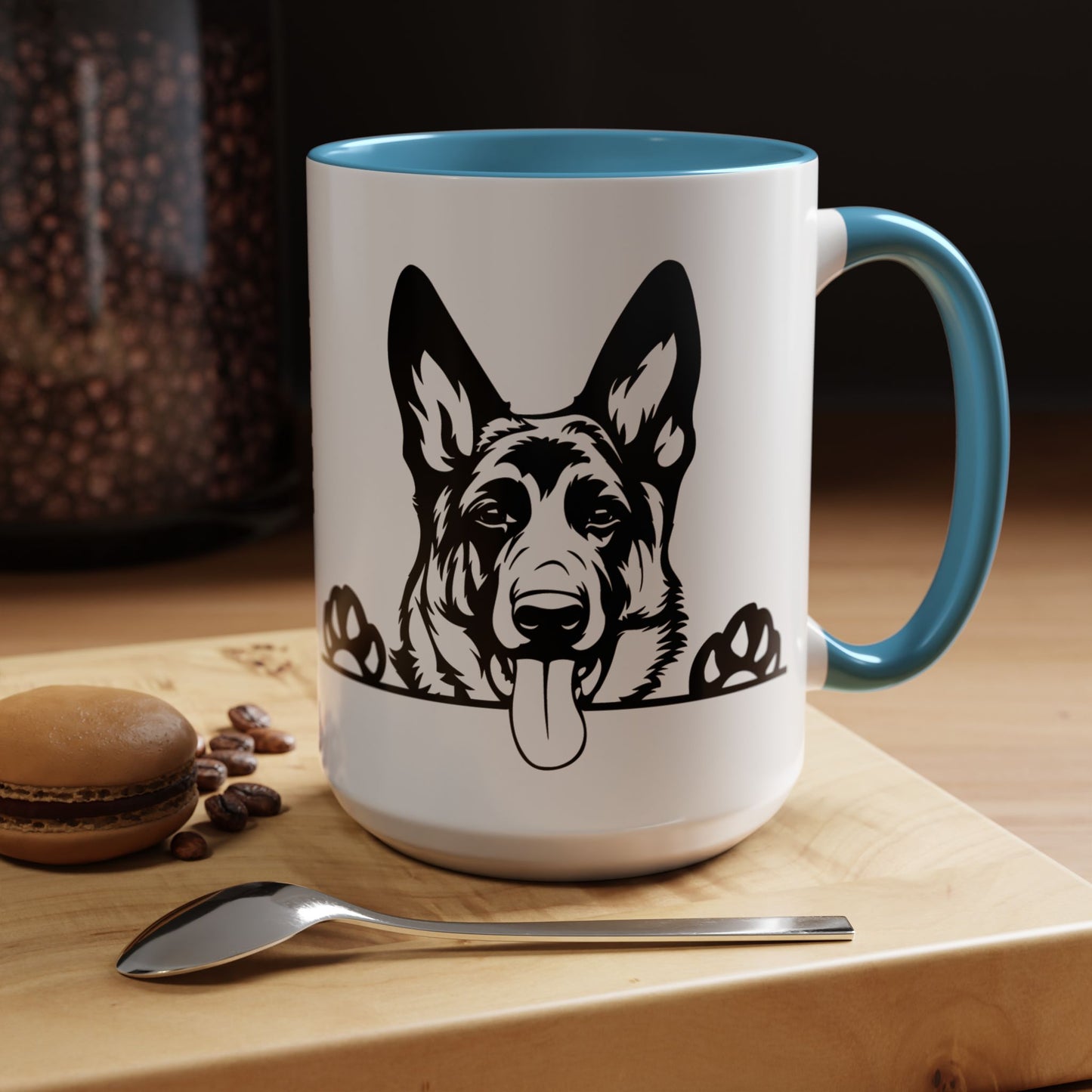 "I Just Want to Drink Coffee and Pet My Dogs" Ceramic Mug ~ German Shepherd