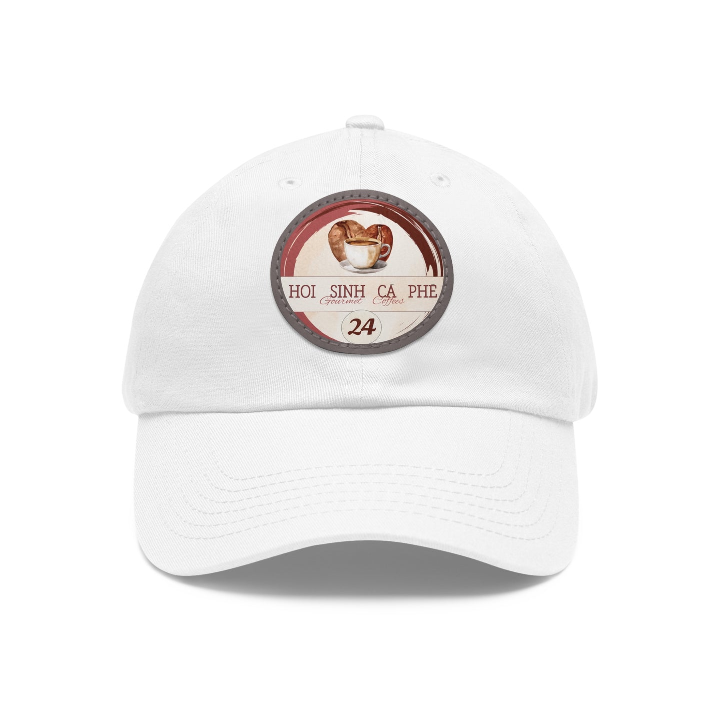 Hat with Leather Patch (Round)