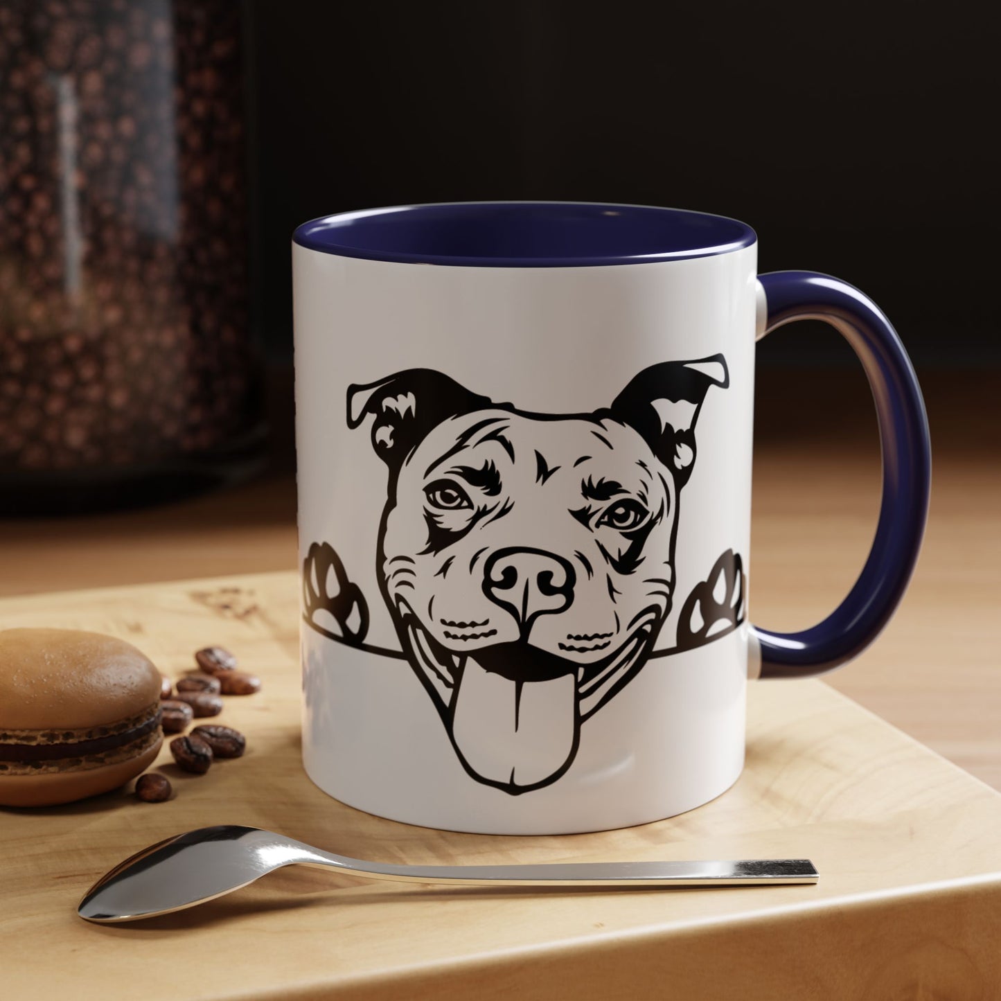 "I Just Want to Drink Coffee and Pet My Dogs" Ceramic Mug ~ Pitt Bull