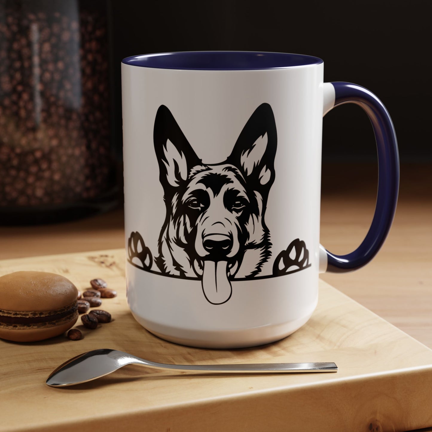 "I Just Want to Drink Coffee and Pet My Dogs" Ceramic Mug ~ German Shepherd