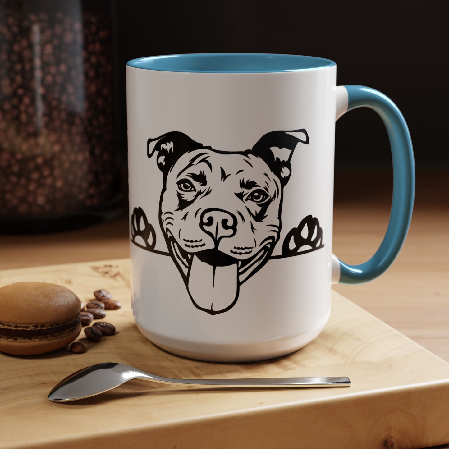 "I Just Want to Drink Coffee and Pet My Dogs" Ceramic Mug ~ Pitt Bull