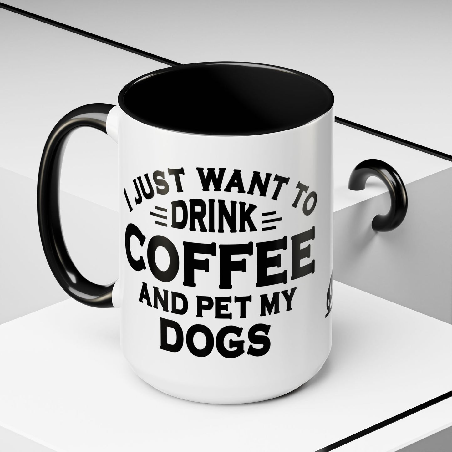 "I Just Want to Drink Coffee and Pet My Dogs" Ceramic Mug ~ Yorkshire Terrier