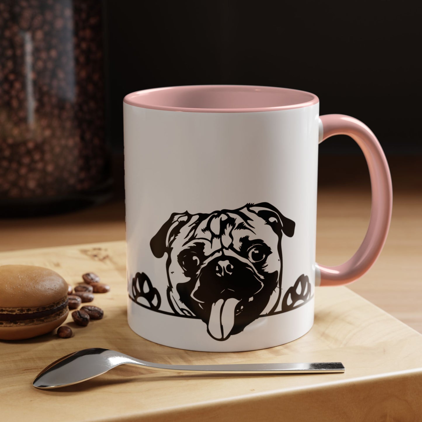 "I Just Want to Drink Coffee and Pet My Dogs" Ceramic Mug ~ Pug