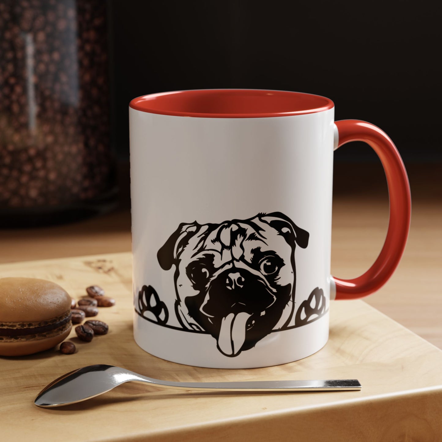 "I Just Want to Drink Coffee and Pet My Dogs" Ceramic Mug ~ Pug