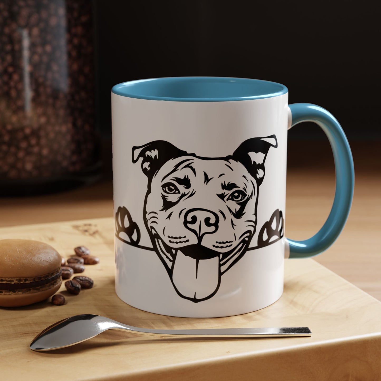 "I Just Want to Drink Coffee and Pet My Dogs" Ceramic Mug ~ Pitt Bull