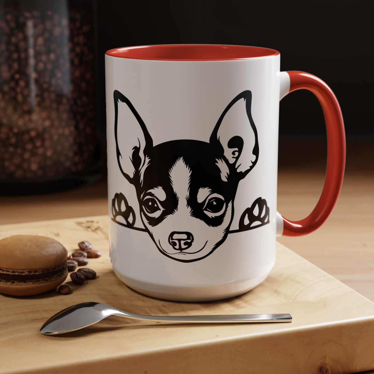 "I Just Want to Drink Coffee and Pet My Dogs" Ceramic Mug ~ Chihuahua