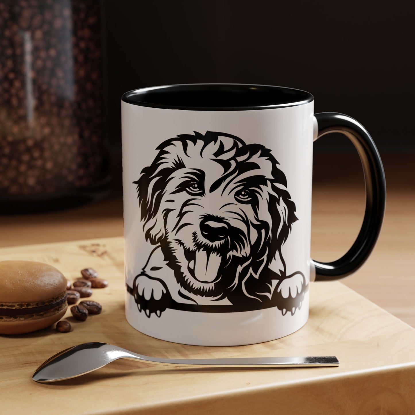 "I Just Want to Drink Coffee and Pet My Dogs" Ceramic Mug ~ Goldendoodle