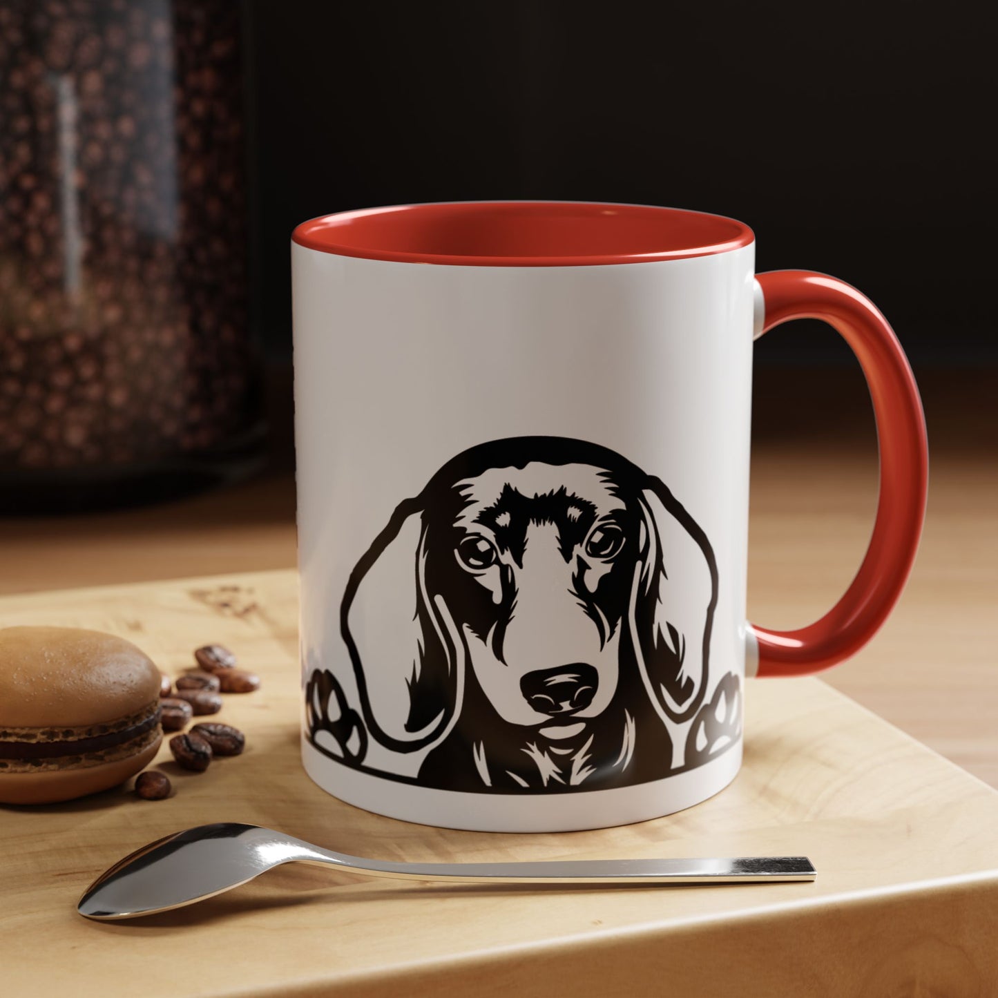 "I Just Want to Drink Coffee and Pet My Dogs" Ceramic Mug ~ Dachsund