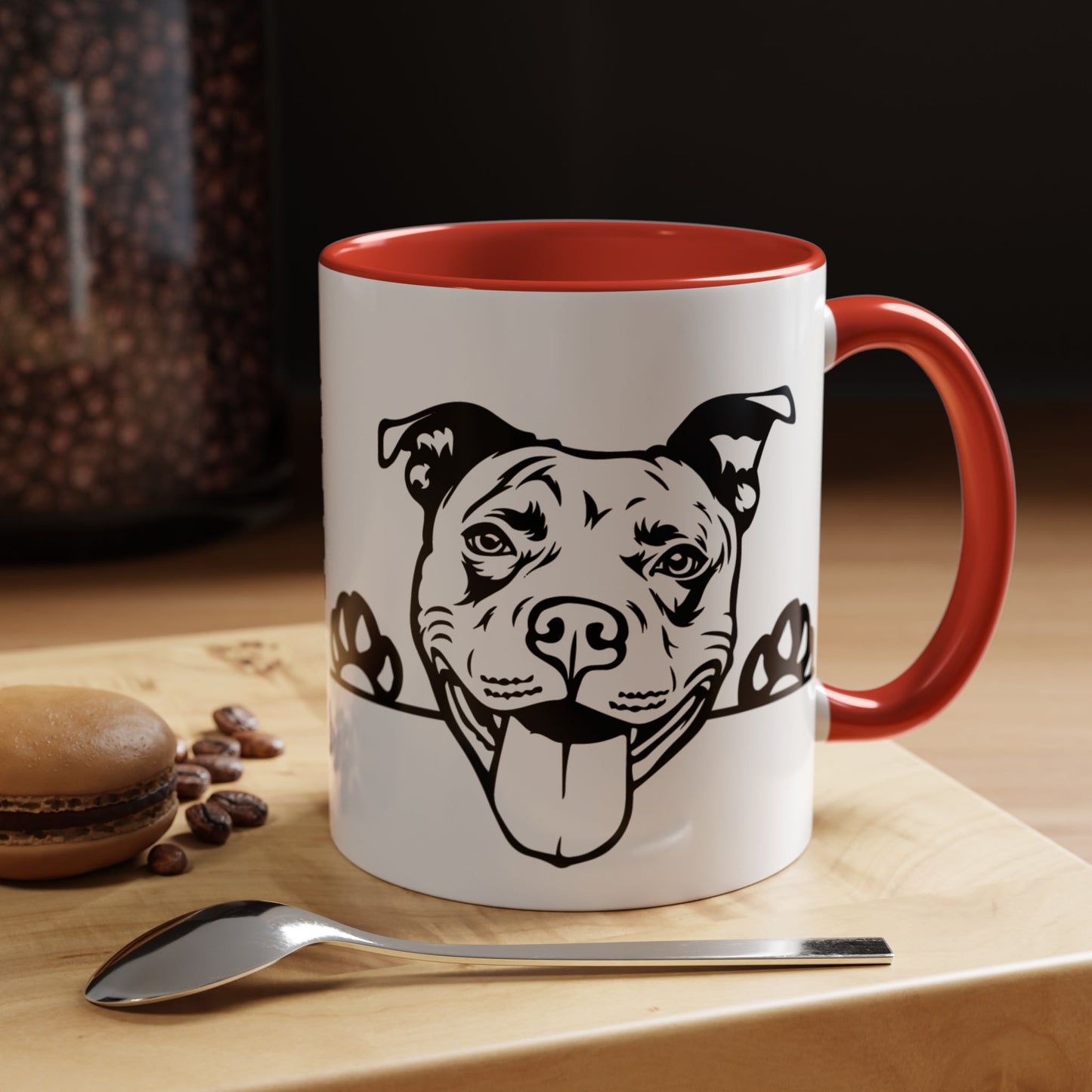 "I Just Want to Drink Coffee and Pet My Dogs" Ceramic Mug ~ Pitt Bull