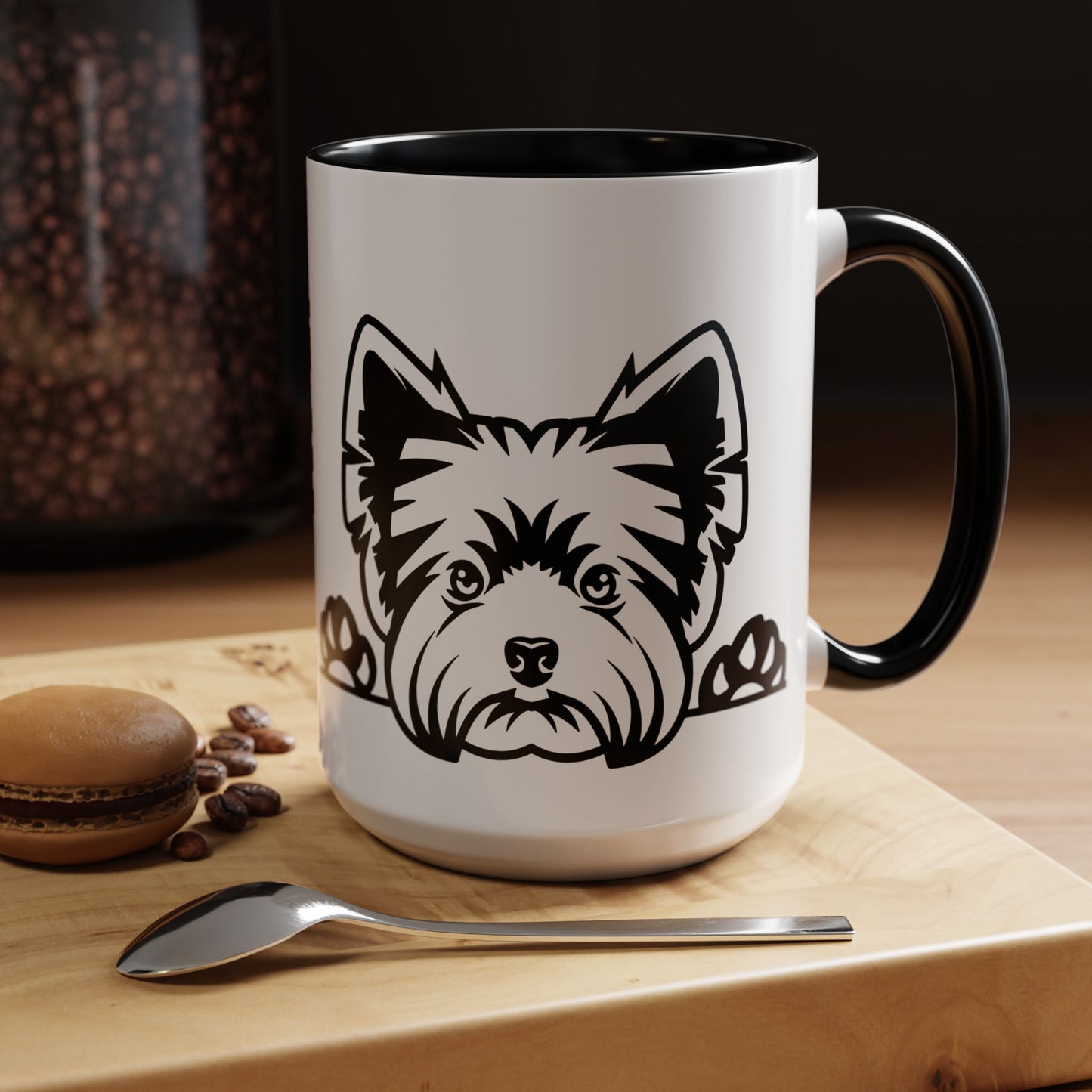 "I Just Want to Drink Coffee and Pet My Dogs" Ceramic Mug ~ Yorkshire Terrier