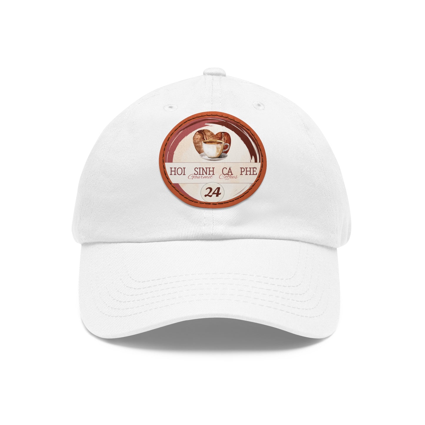 Hat with Leather Patch (Round)