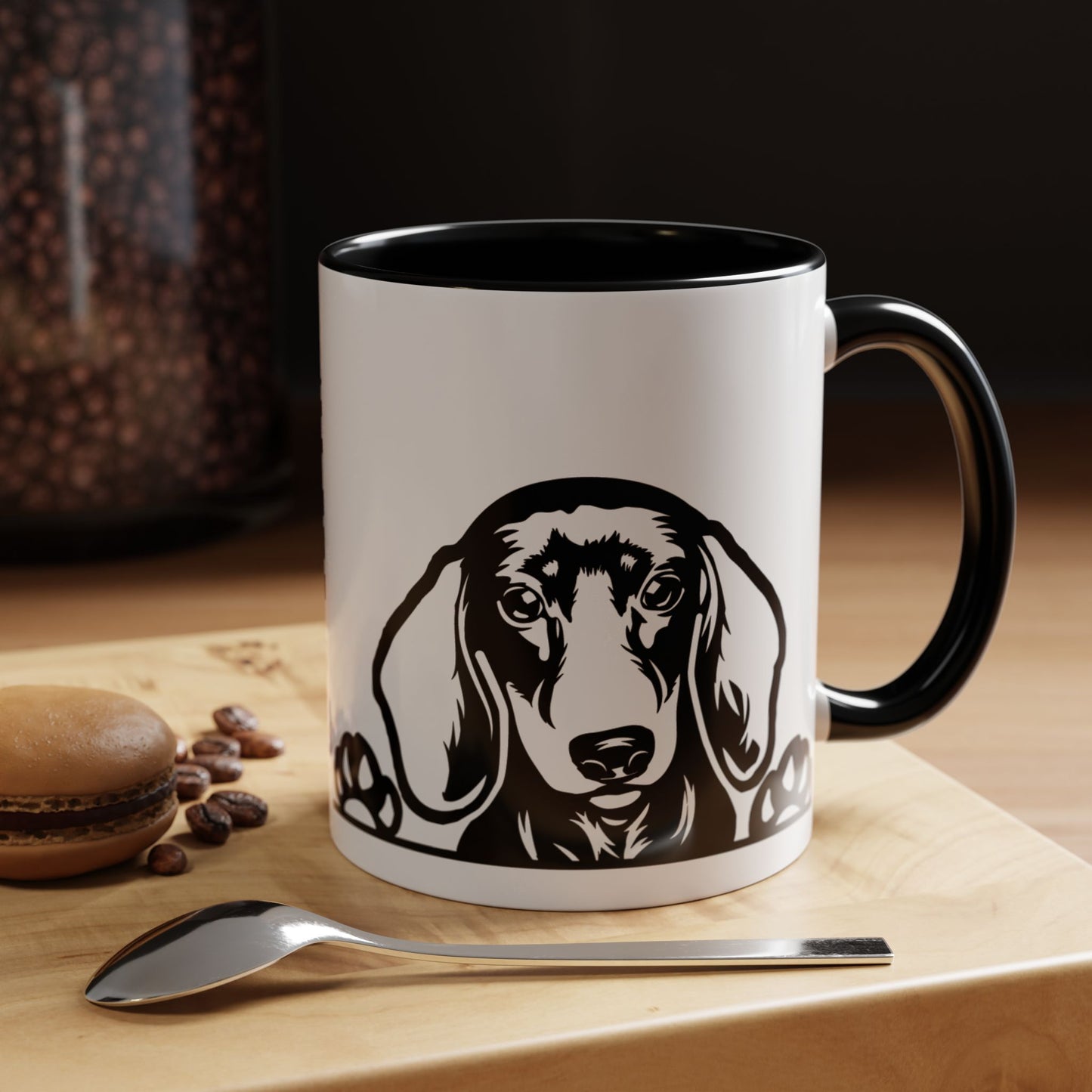 "I Just Want to Drink Coffee and Pet My Dogs" Ceramic Mug ~ Dachsund