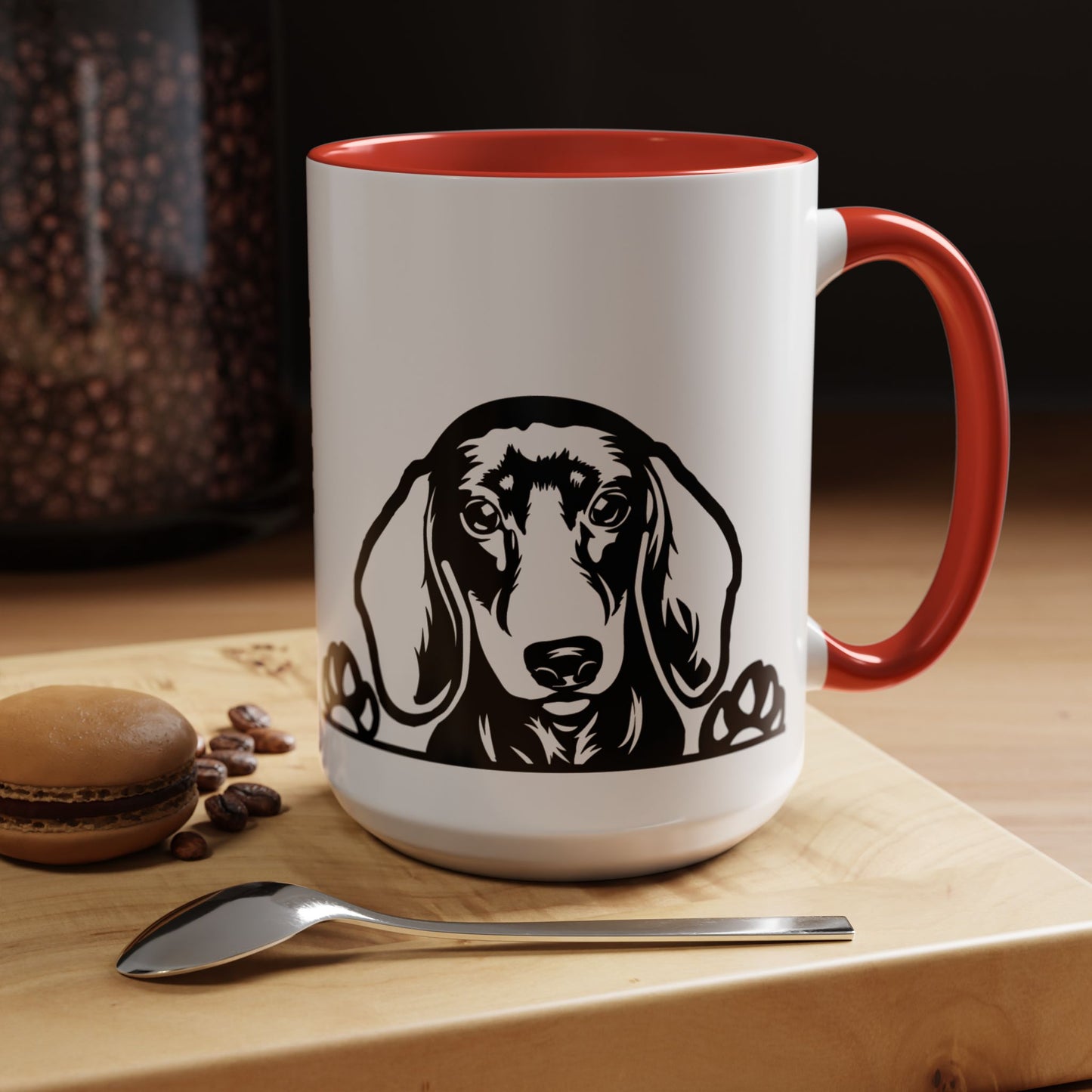 "I Just Want to Drink Coffee and Pet My Dogs" Ceramic Mug ~ Dachsund