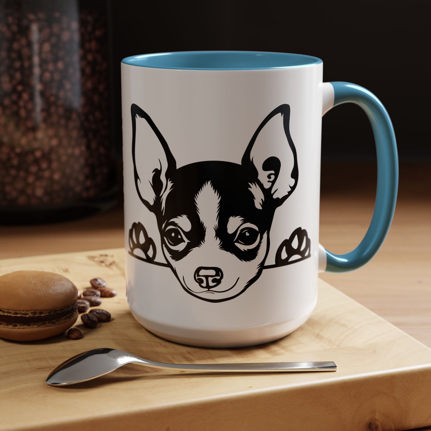 "I Just Want to Drink Coffee and Pet My Dogs" Ceramic Mug ~ Chihuahua