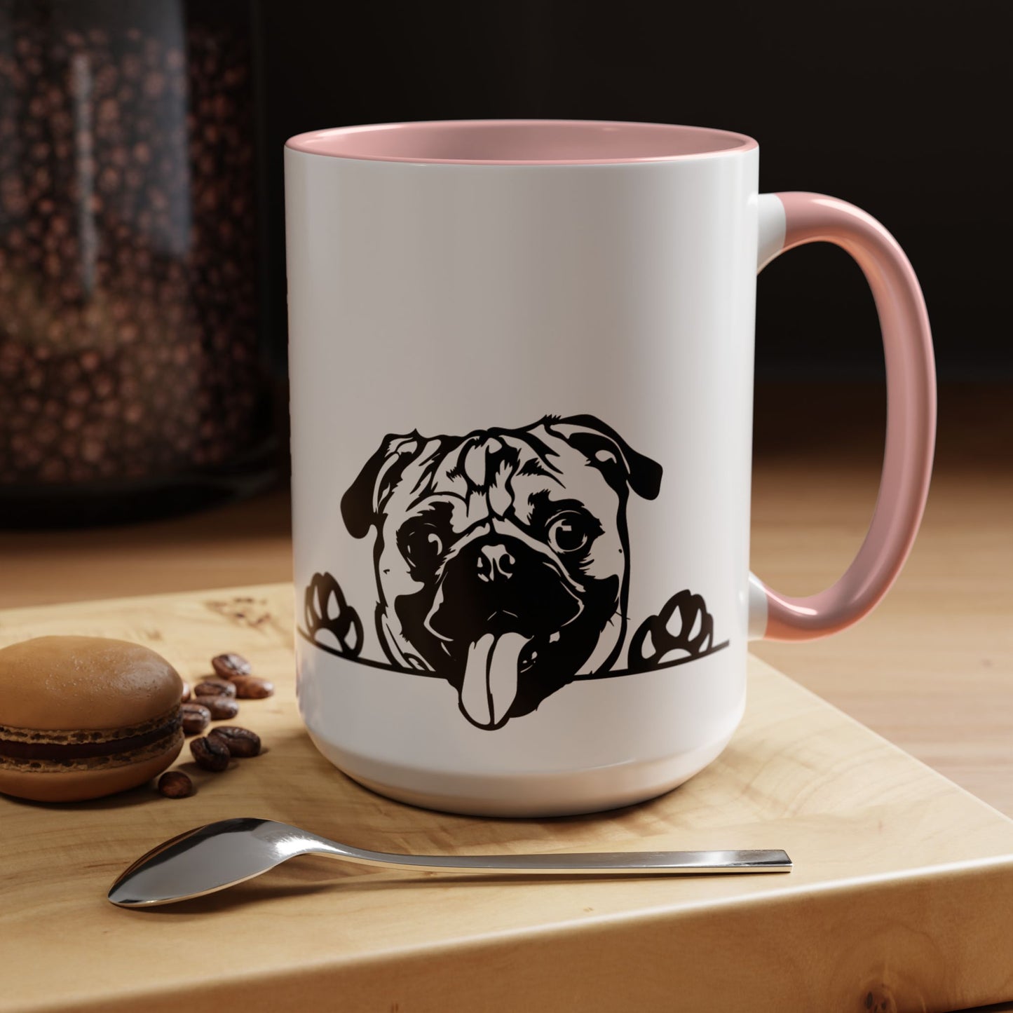 "I Just Want to Drink Coffee and Pet My Dogs" Ceramic Mug ~ Pug