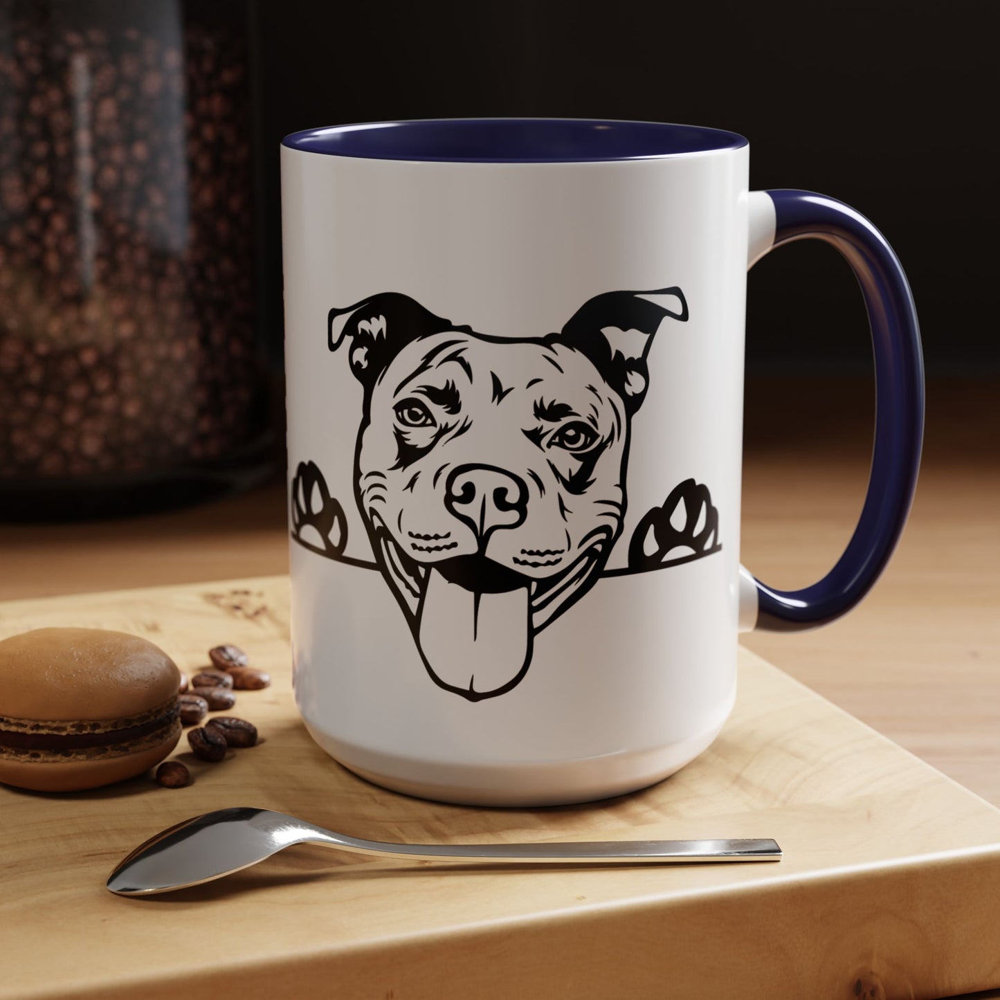 "I Just Want to Drink Coffee and Pet My Dogs" Ceramic Mug ~ Pitt Bull