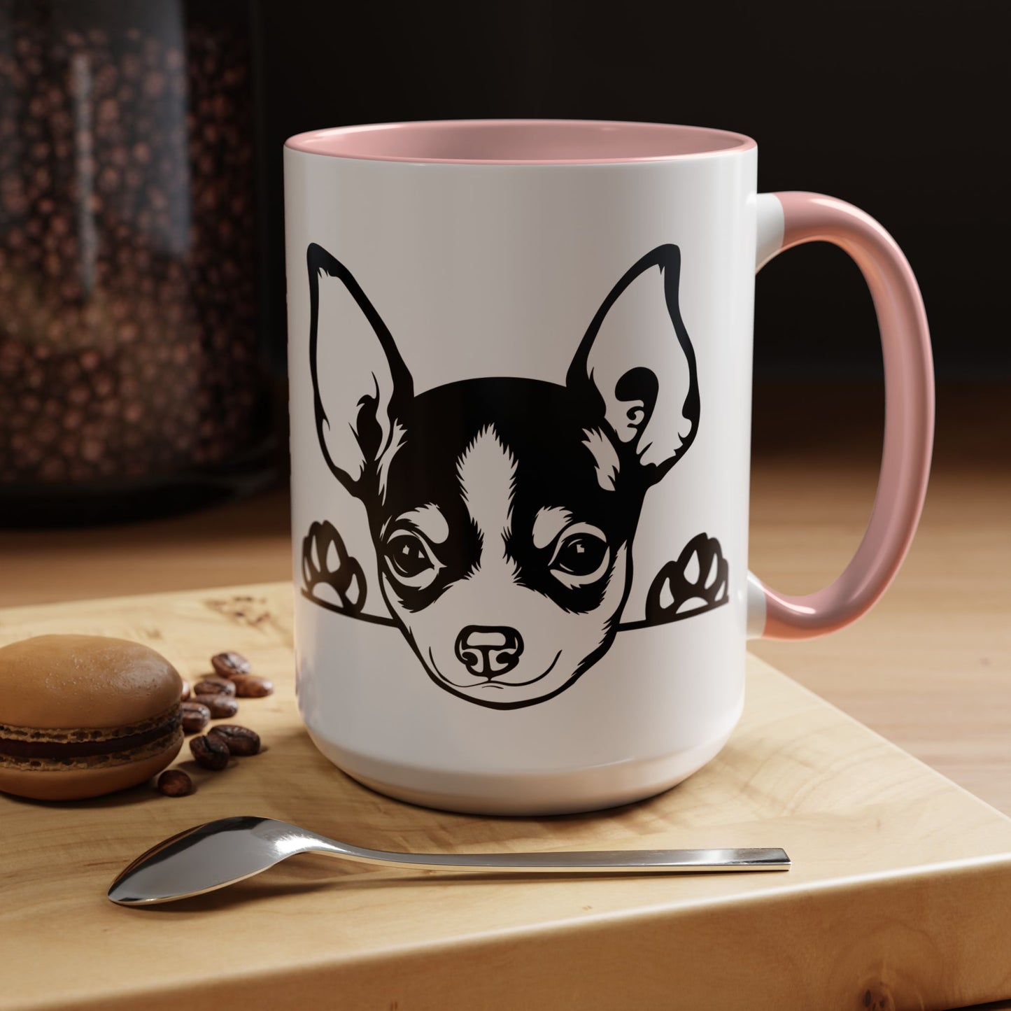 "I Just Want to Drink Coffee and Pet My Dogs" Ceramic Mug ~ Chihuahua