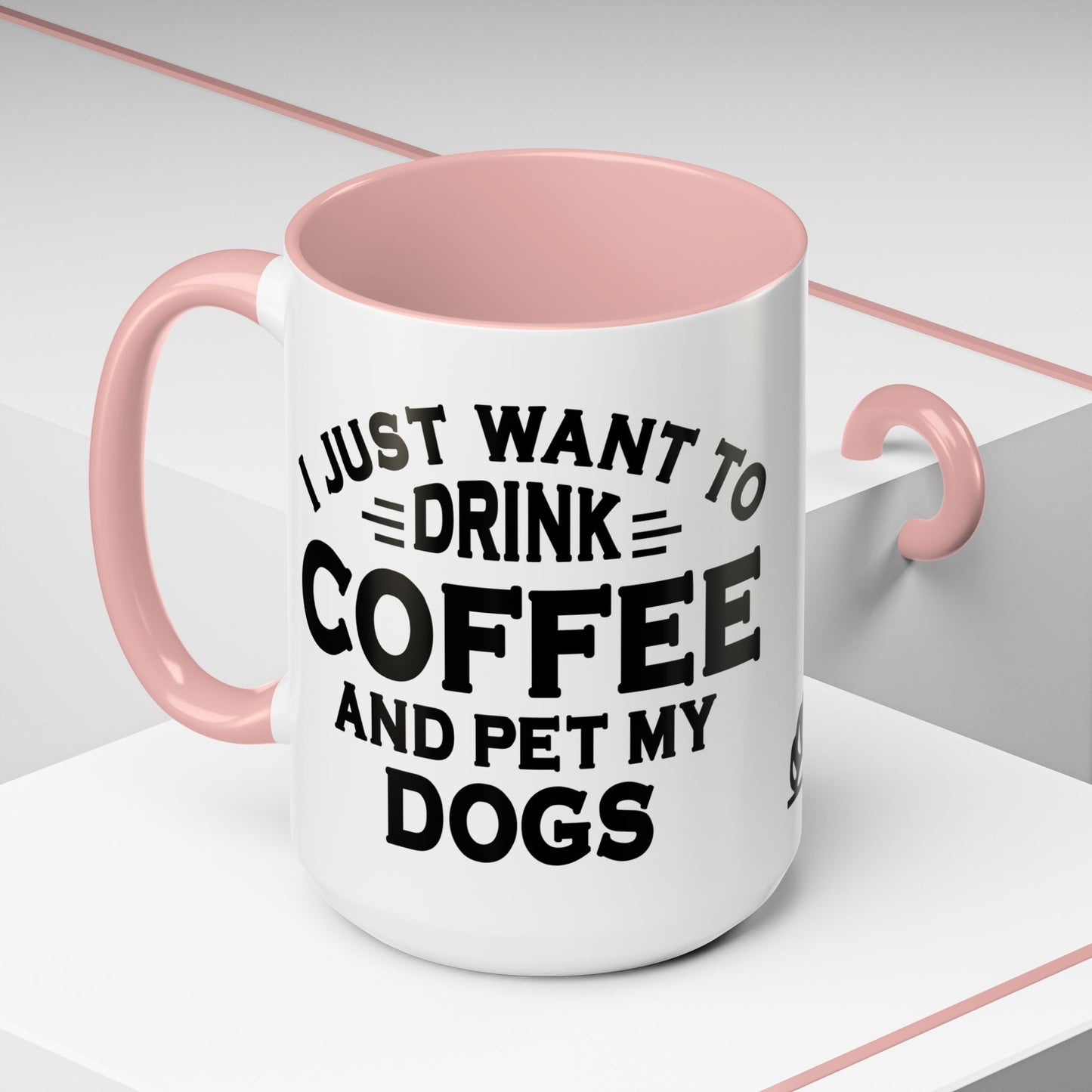 "I Just Want to Drink Coffee and Pet My Dogs" Ceramic Mug ~ Dachsund