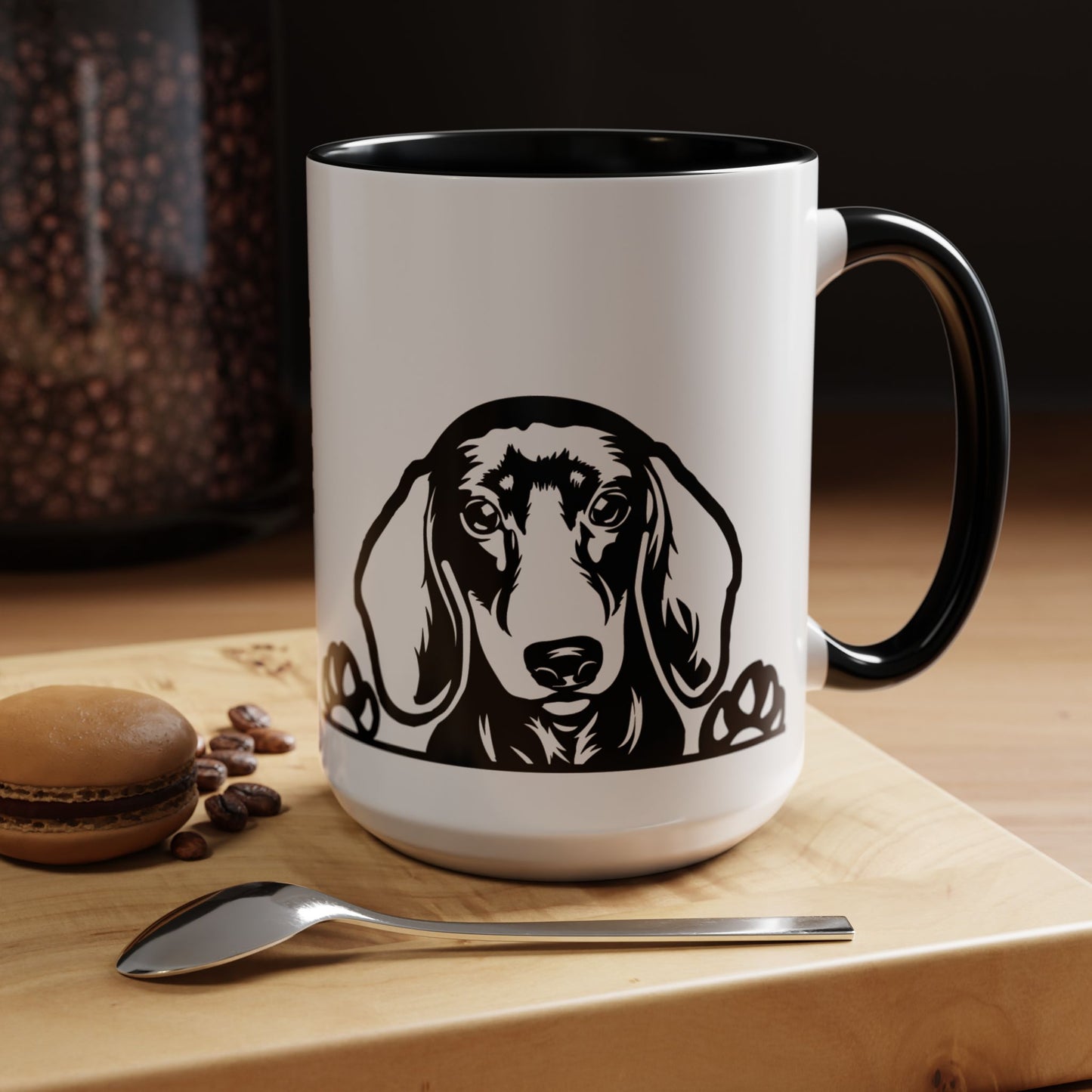 "I Just Want to Drink Coffee and Pet My Dogs" Ceramic Mug ~ Dachsund