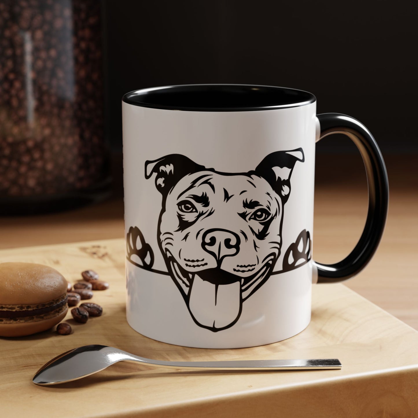 "I Just Want to Drink Coffee and Pet My Dogs" Ceramic Mug ~ Pitt Bull