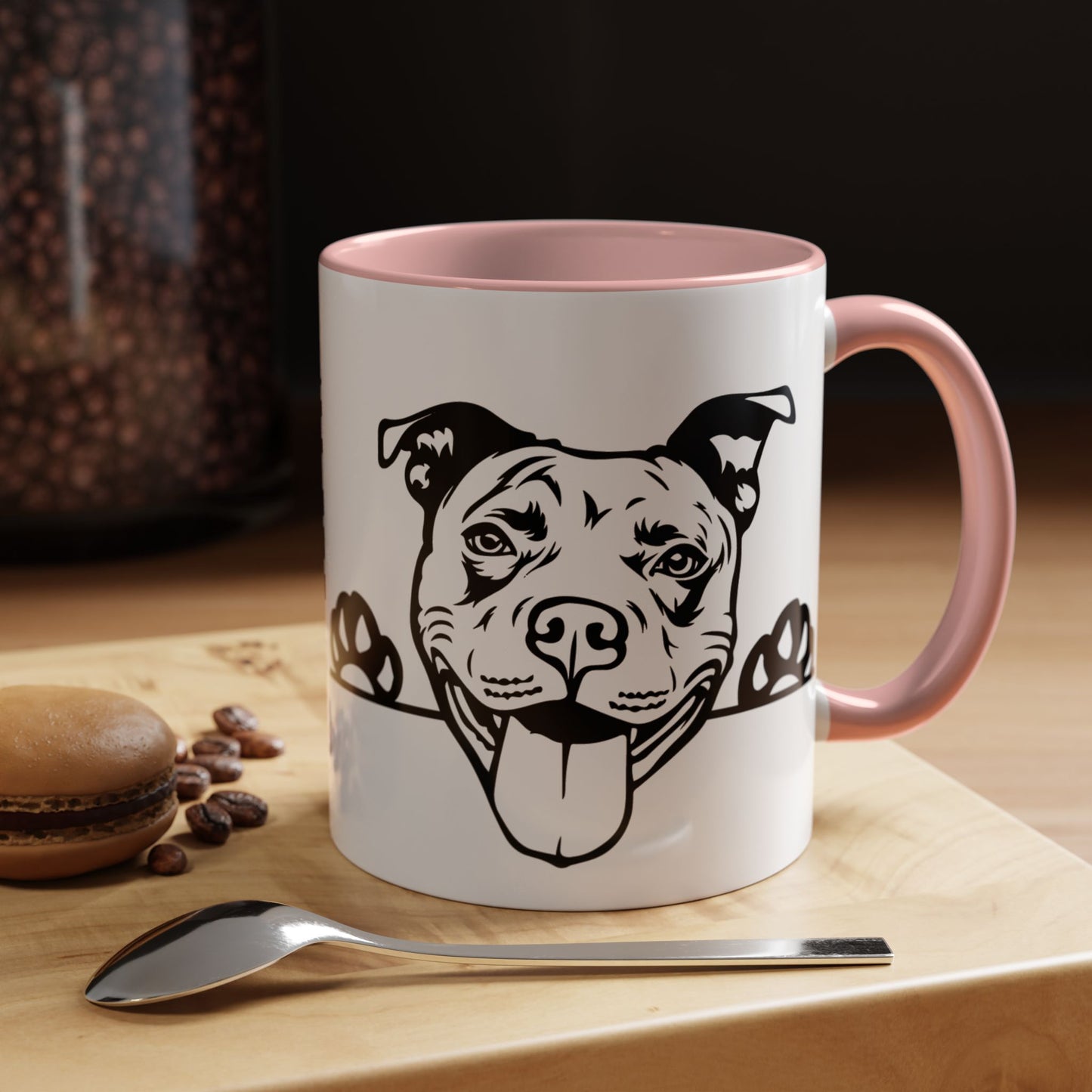 "I Just Want to Drink Coffee and Pet My Dogs" Ceramic Mug ~ Pitt Bull