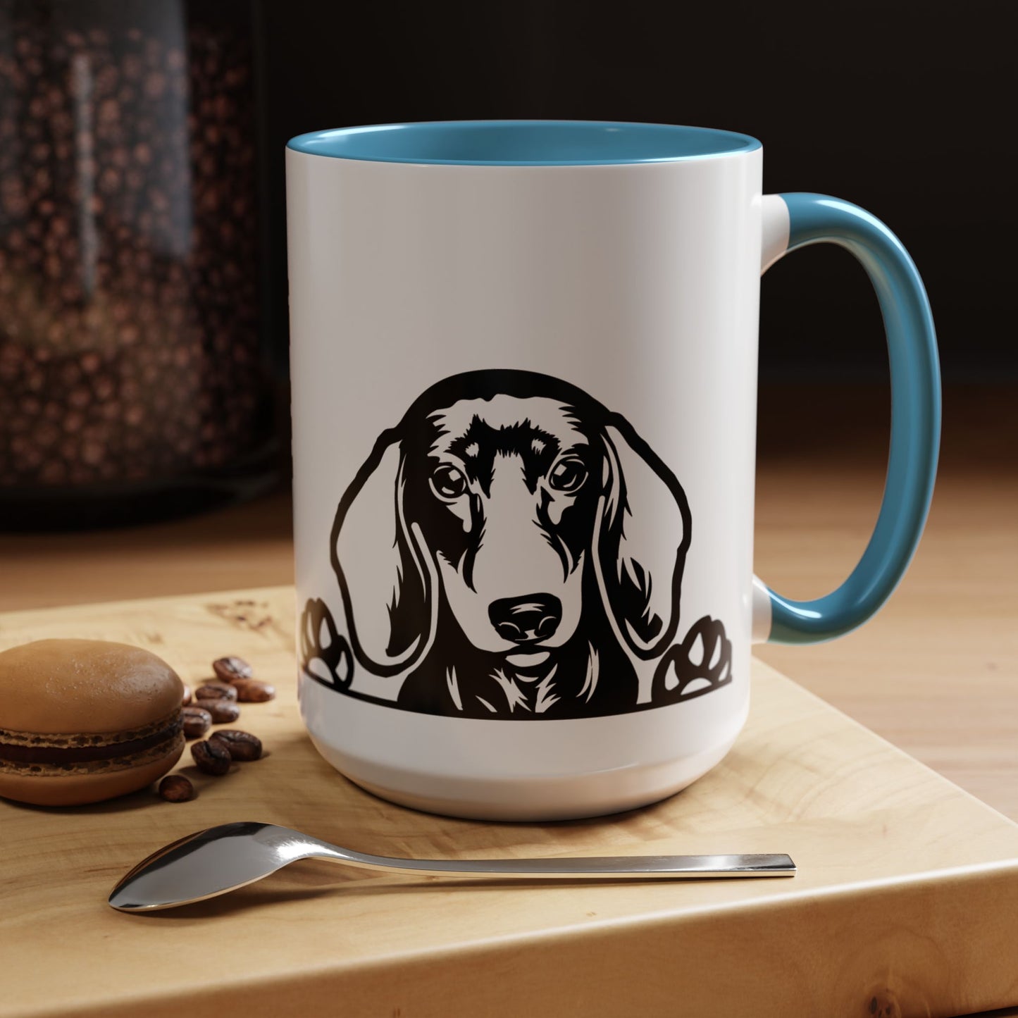 "I Just Want to Drink Coffee and Pet My Dogs" Ceramic Mug ~ Dachsund