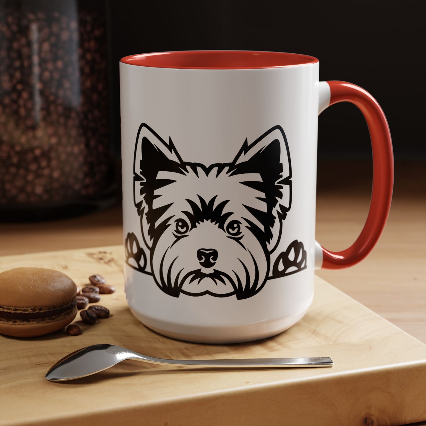 "I Just Want to Drink Coffee and Pet My Dogs" Ceramic Mug ~ Yorkshire Terrier