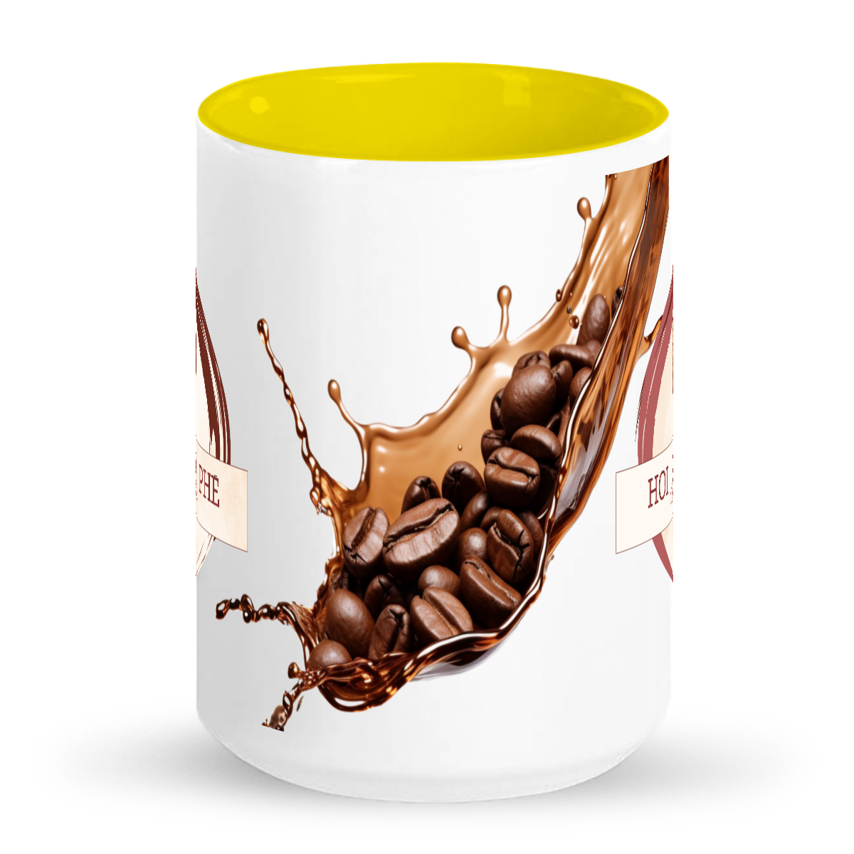 Tall glossy ceramic mug